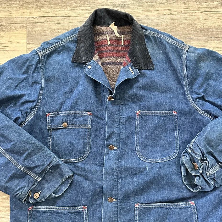 JCPenney Vintage 50s JC Penney Denim Chore Coat Blanket Lined Size XL Size US XL / EU 56 / 4 - 2 Thumbnail