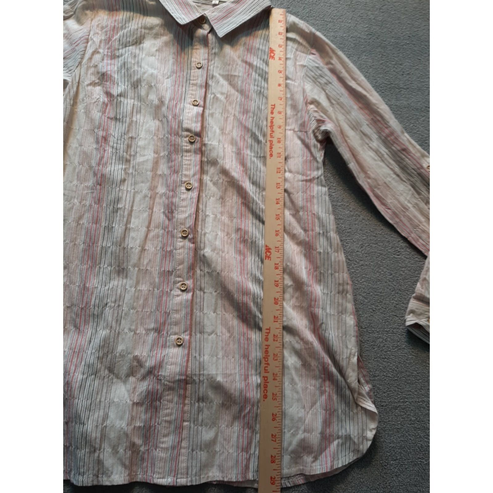 Pinko Solitaire Top Small S Long Sleeve Button-Up Pink Striped Womens Size S / US 4 / IT 40 - 4 Thumbnail
