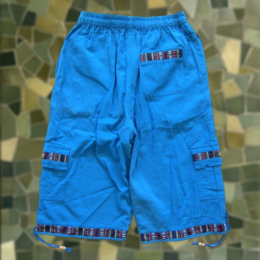 Vintage VINTAGE Unbranded 100% Cotton Blue Pocket Cargo Bermuda Culotte Shorts Women S-M Size 28" / US 6 / IT 42 - 1 Thumbnail