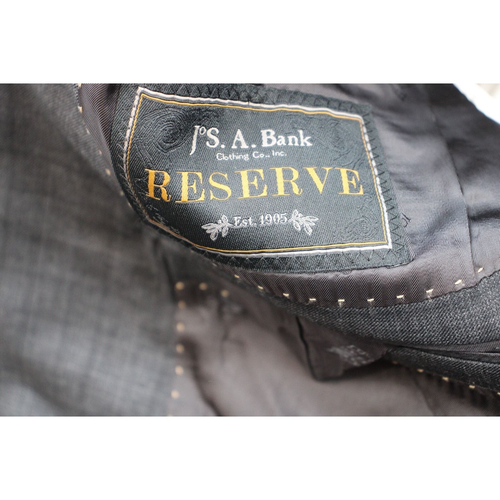 Jos. A. Bank Jos A Bank Blazer Mens 44R Gray Wool Reserve Tailored Fit Size 44R - 6 Thumbnail