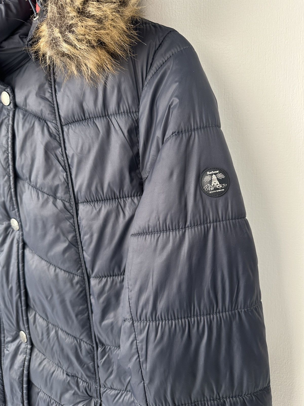 Barbour BARBOUR Bernera Quilt Puffer Jacket Hooded Faux Fur Trim Size M / US 6-8 / IT 42-44 - 7 Thumbnail