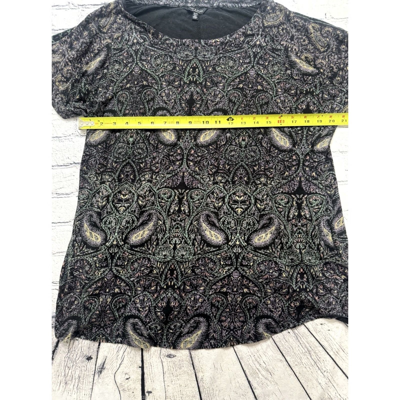 Lucky Brand Lucky Brand Blouse Womens 1X Purple Boho Floral V-Neck Long Sleeve Button Casual Shirt Size XL / US 12-14 / IT 48-50 - 4 Thumbnail