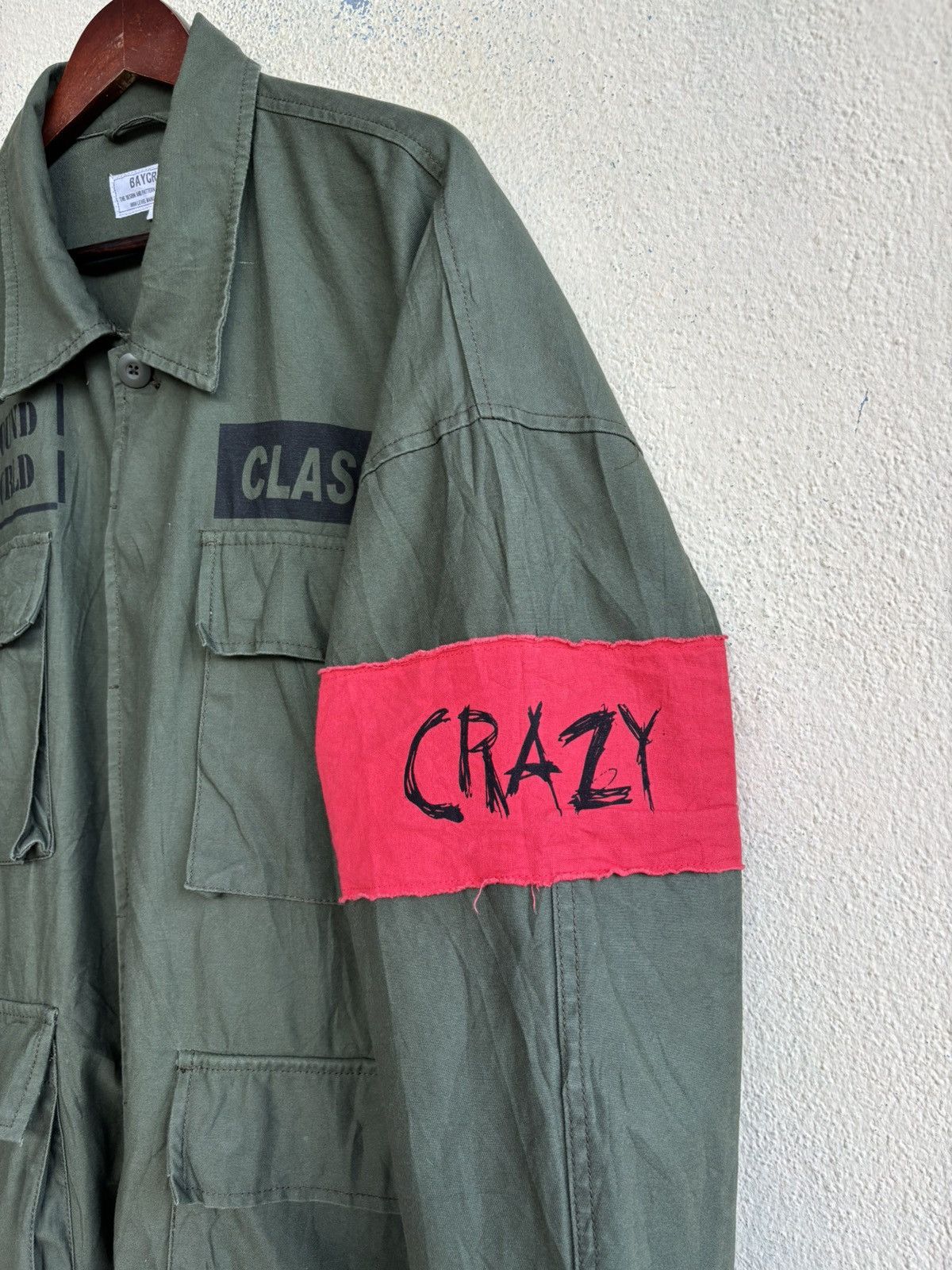 Japanese Brand Baycrest Crazy Distortion Army Styled Shirt Size US XL / EU 56 / 4 - 5 Thumbnail