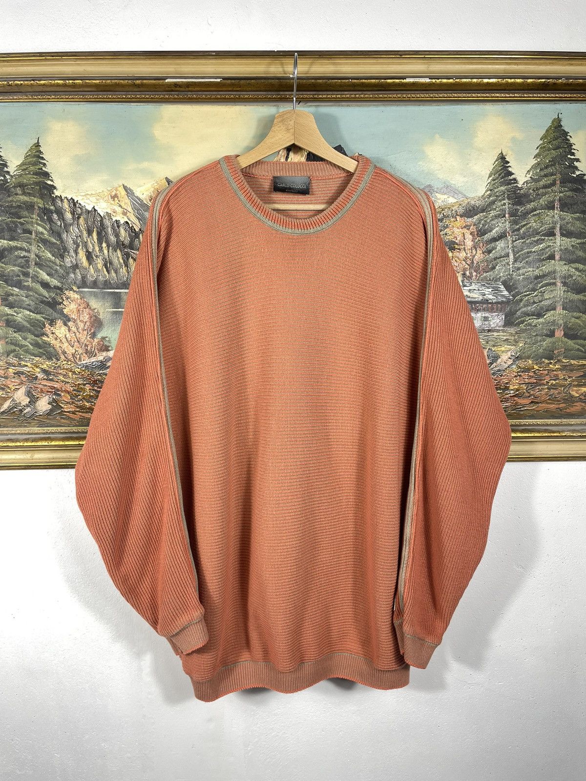 Carlo Colucci × Coogi × Vintage Vintage Carlo Colucci Coogi Style Cable Knitwear Jumper Pull Size US XL / EU 56 / 4 - 1 Thumbnail