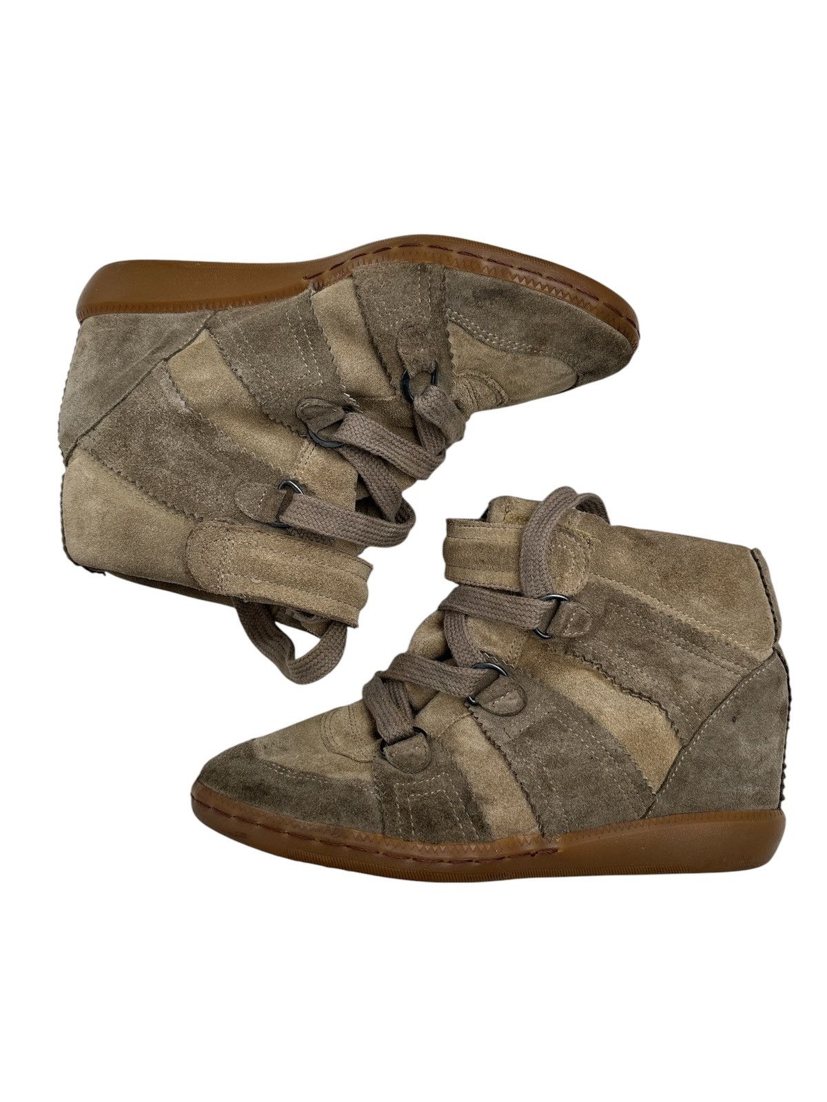 Isabel Marant Bobby Wedge Sneakers Size US 7 / IT 37 - 4 Thumbnail