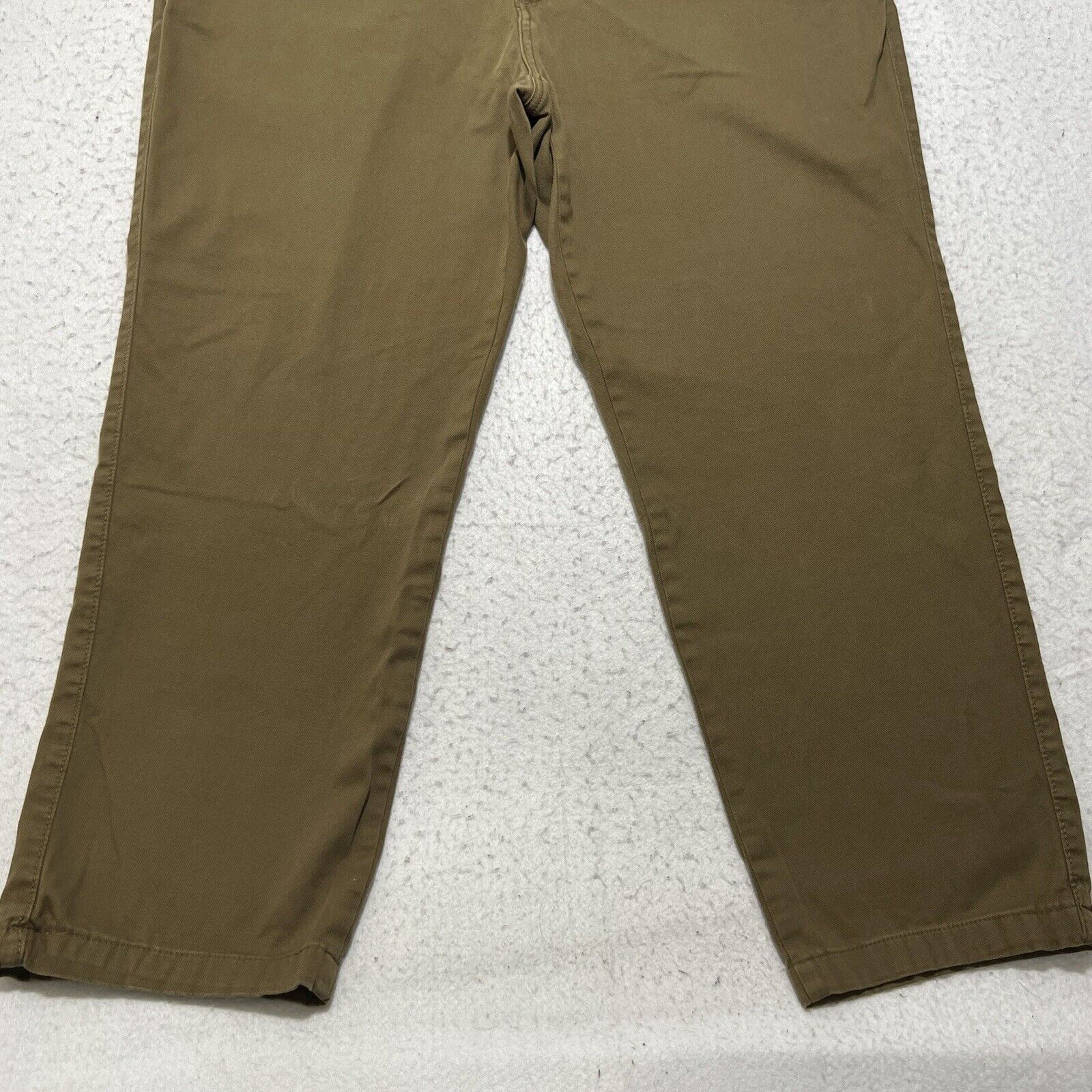 Other Cortefiel 42 Flat Front Dark Brown/Green Chino Pants (42x28) Size US 42 / EU 58 - 3 Thumbnail
