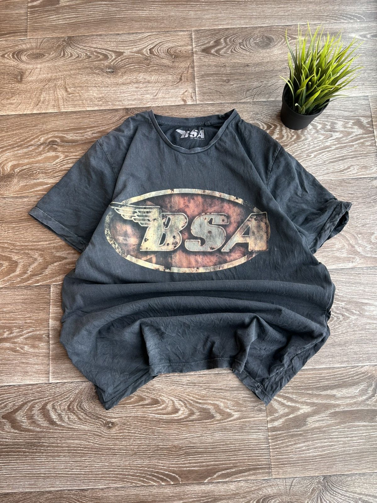 Vintage 🔥 BSA Motorcycles Vintage Retro T Shirt Harley Davidson Bike Size US L / EU 52-54 / 3 - 1 Thumbnail