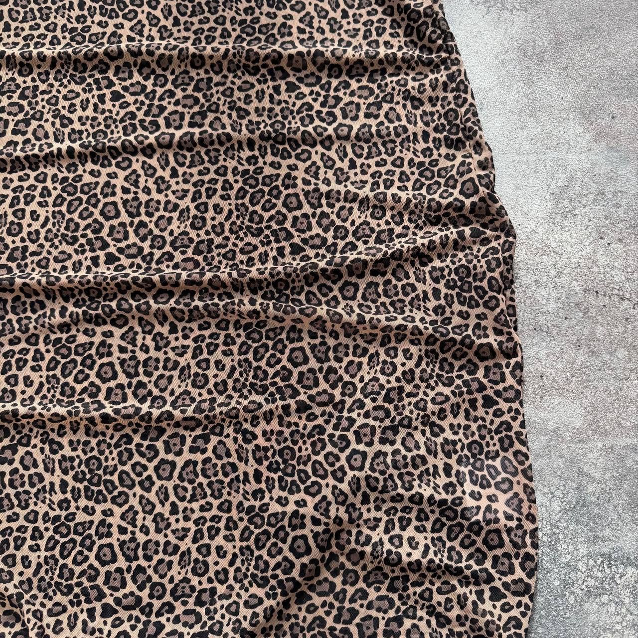 Hysteric Glamour 2000's Aesthetic Vintage Sexy Leopard Mesh Dress Size XL / US 12-14 / IT 48-50 - 7 Thumbnail