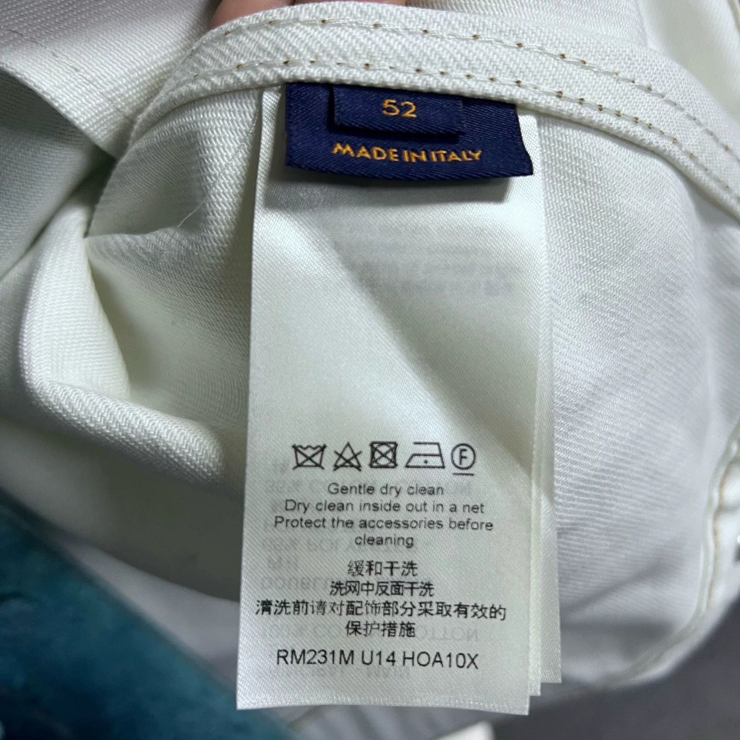 Louis Vuitton Louis Vuitton White Spray-Paint Denim Jacket Size US L / EU 52-54 / 3 - 3 Thumbnail