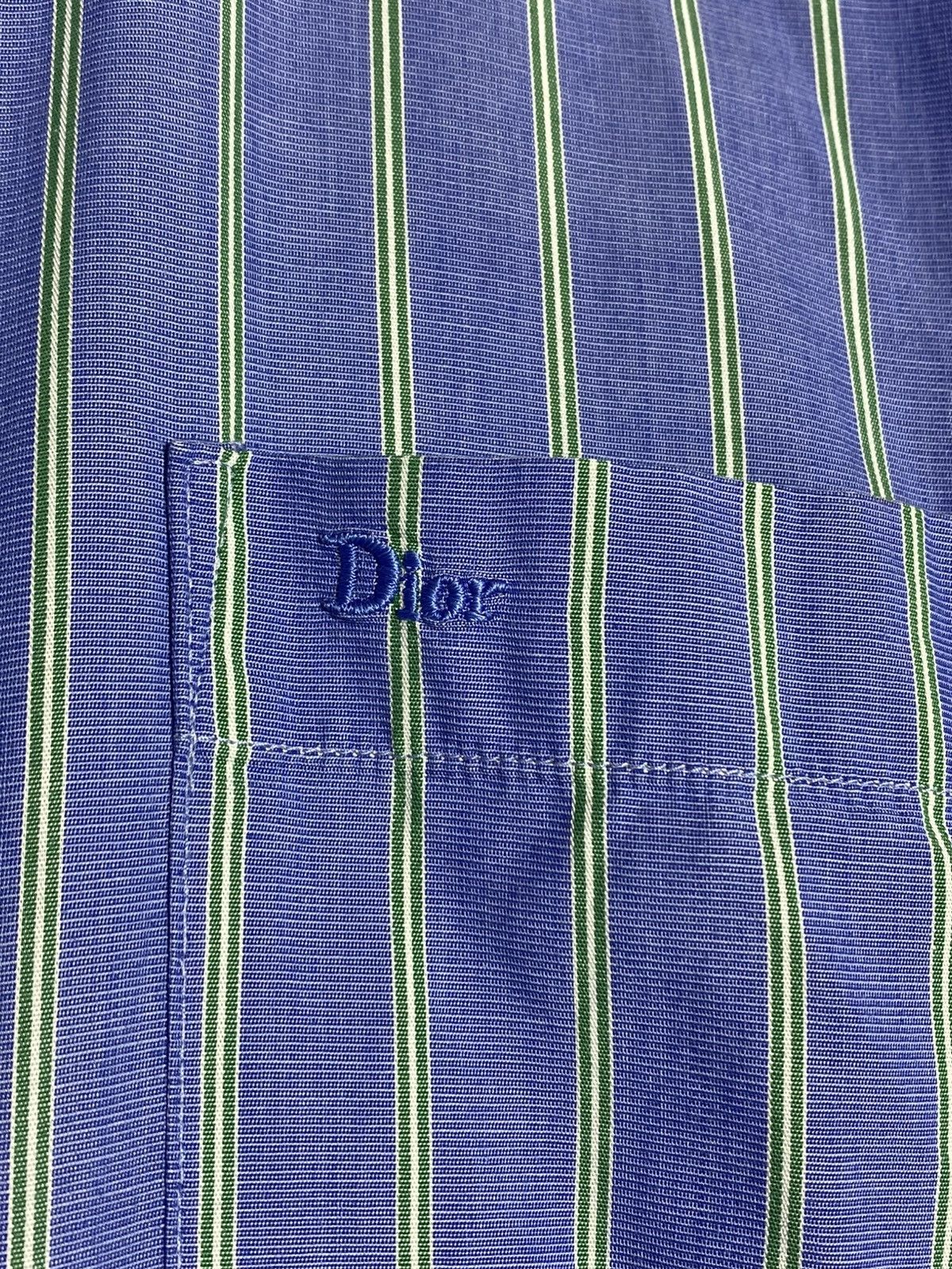 Christian Dior Monsieur Vintage Christian Dior Striped Short Sleeve Shirt Size US L / EU 52-54 / 3 - 5 Thumbnail