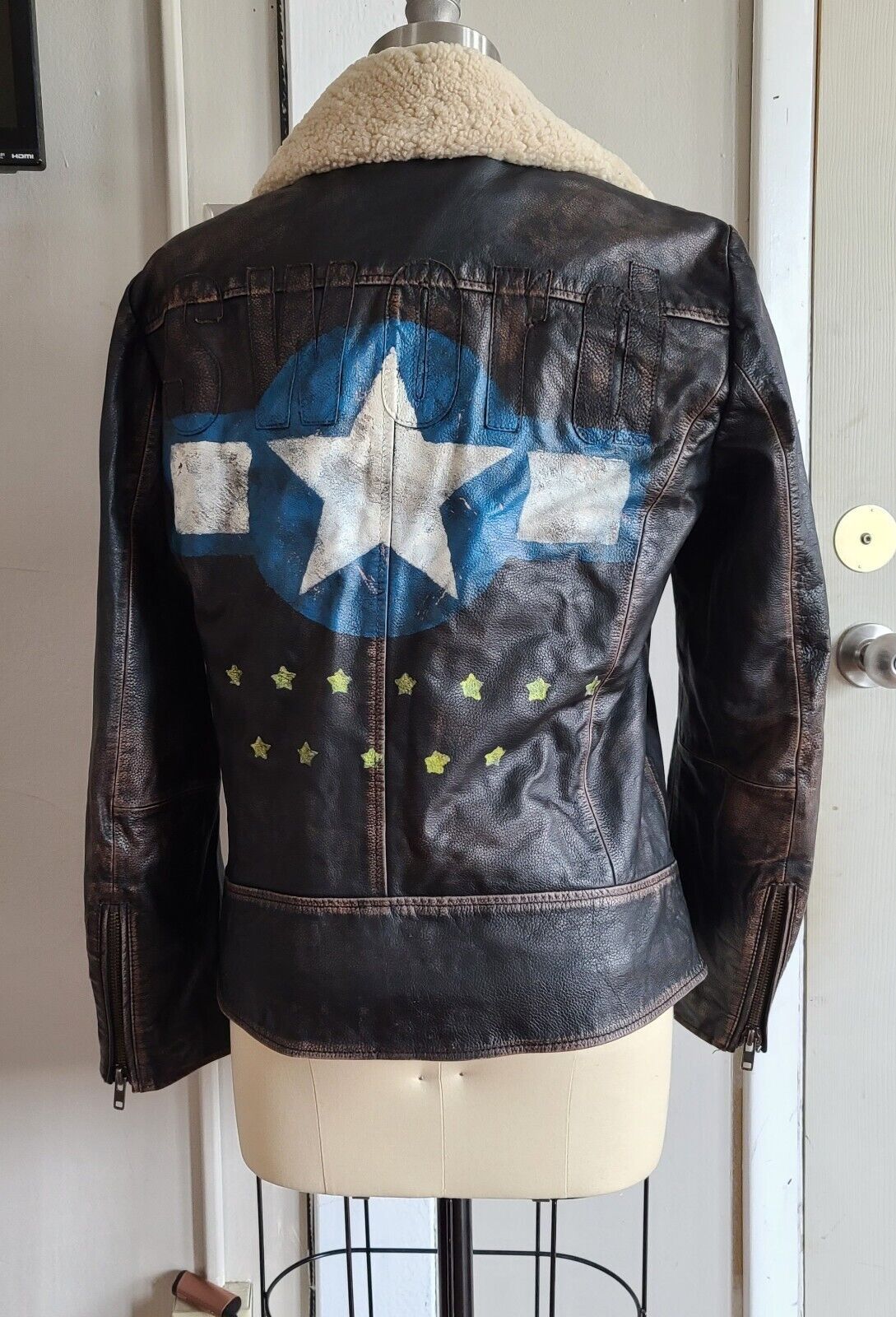 Japanese Brand × Vintage Sword Distressed Leather Biker Jacket Size US M / EU 48-50 / 2 - 3 Thumbnail
