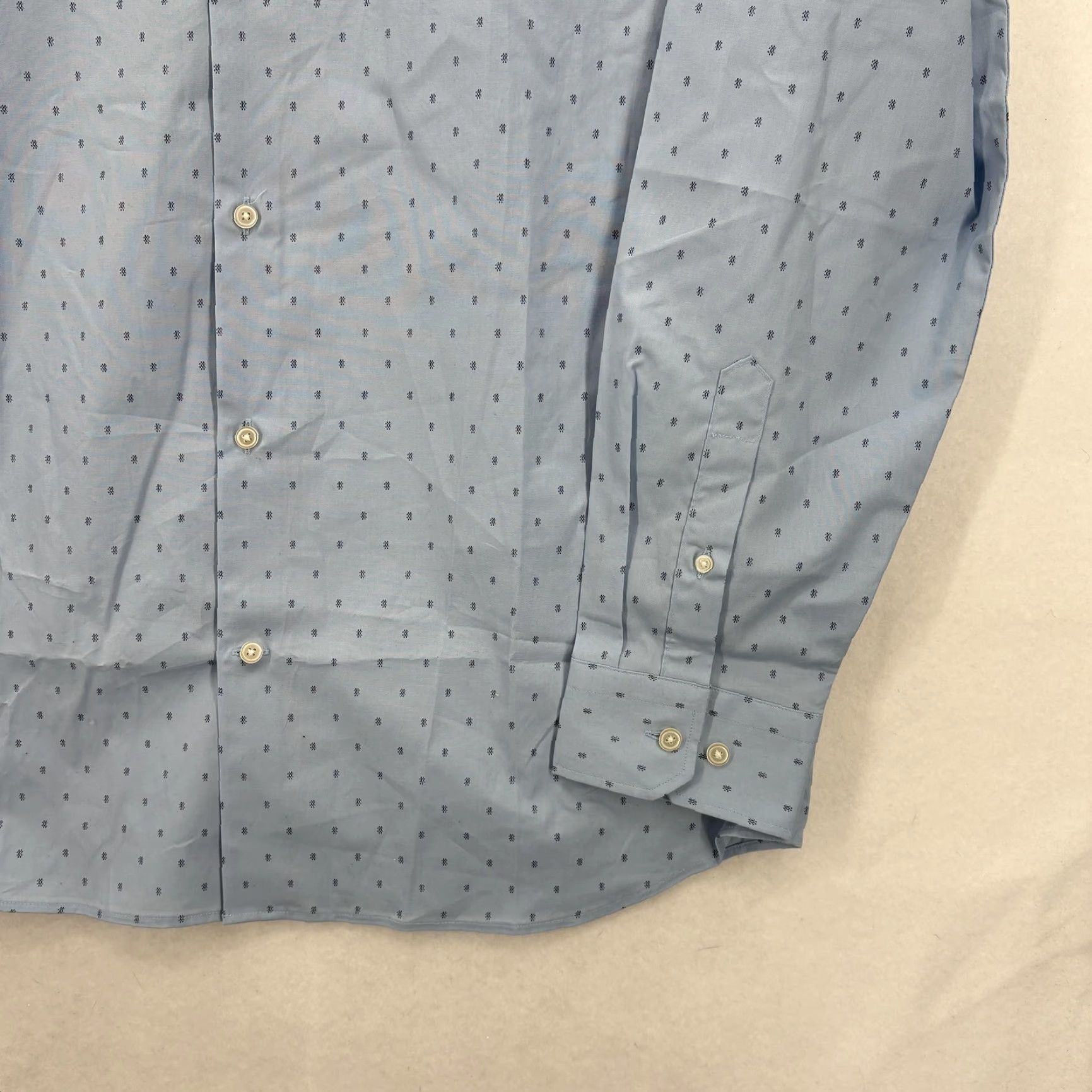 Banana Republic Banana Republic Dress Shirt Mens XL Blue Slim Fit Wrinkle Resistant Stretch NWT Size 46R - 3 Thumbnail