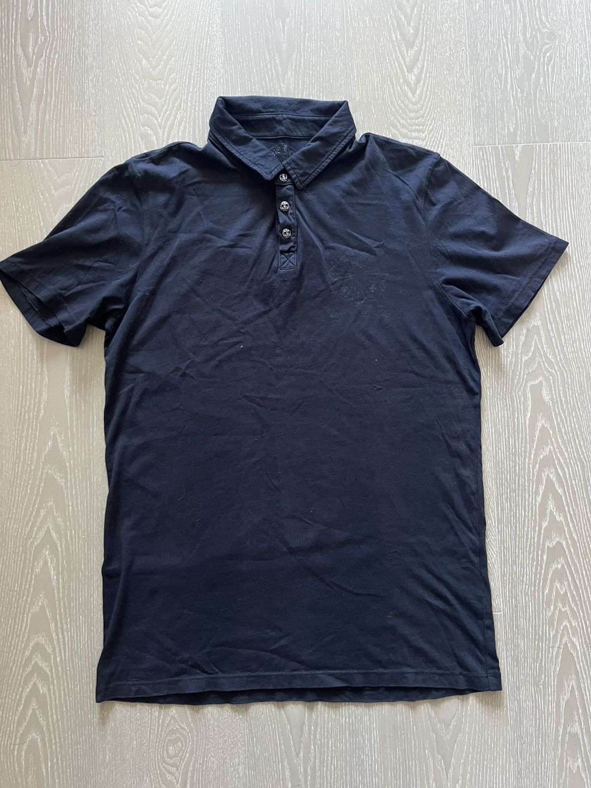 Chrome Hearts Chrome Hearts Silver Button Tonal Plus Cross Logo Polo Shirt Size US M / EU 48-50 / 2 - 1 Thumbnail
