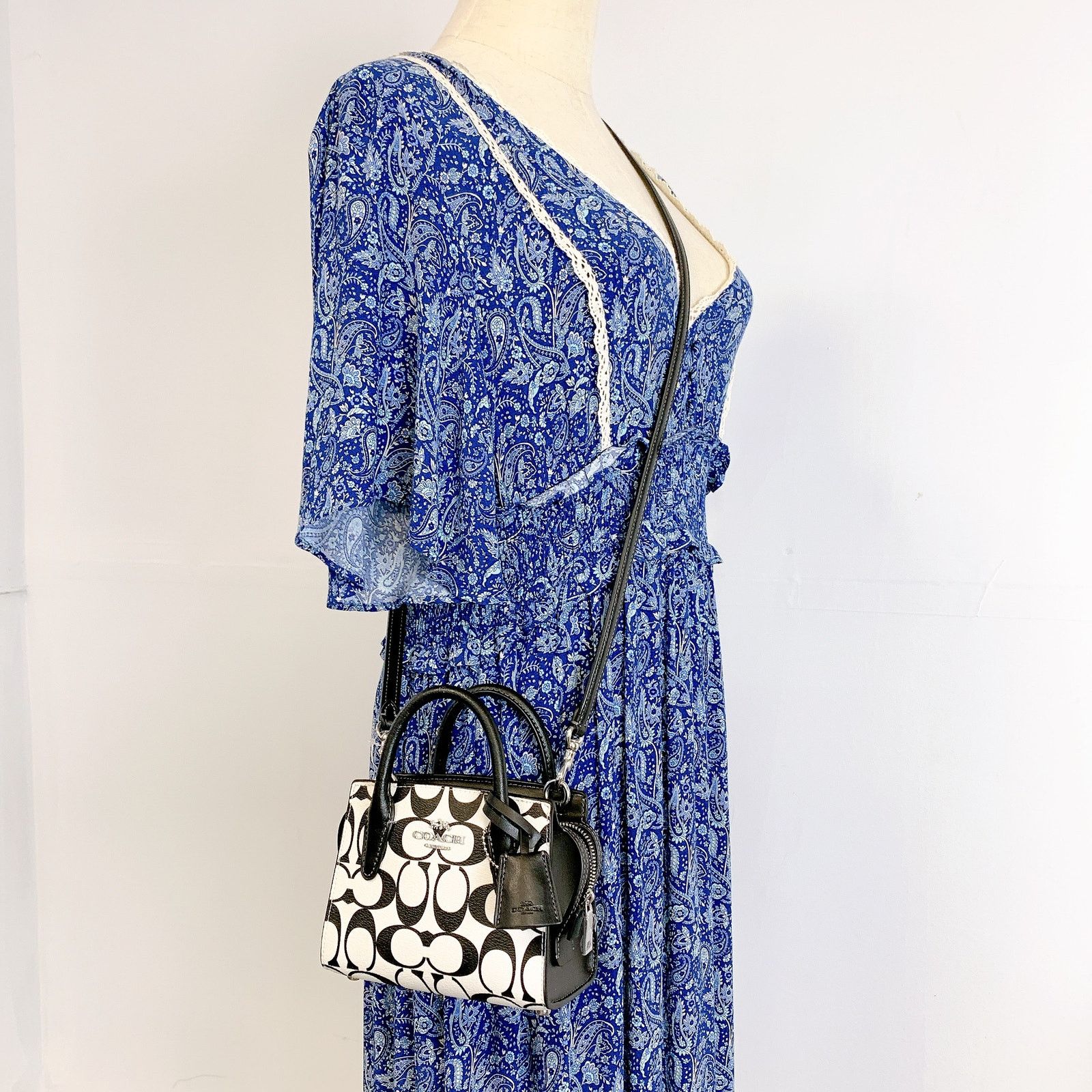 Coach Coach CO973 Andrea Mini Carryall In Signature Canvas Chalk Size ONE SIZE - 1 Thumbnail