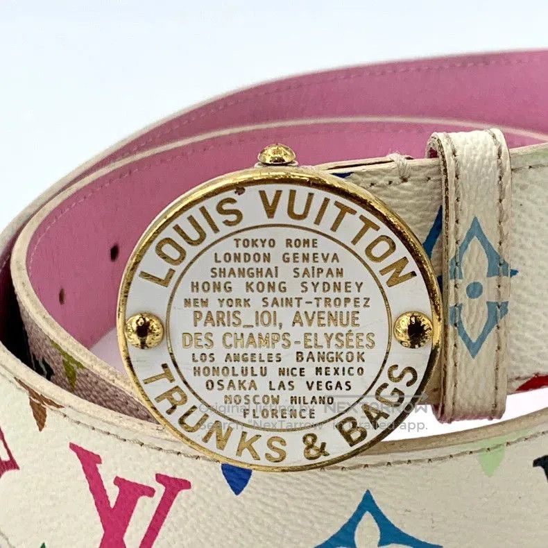 Louis Vuitton Louis Vuitton Color Logo Old Flower Belt. Size ONE SIZE - 2 Thumbnail