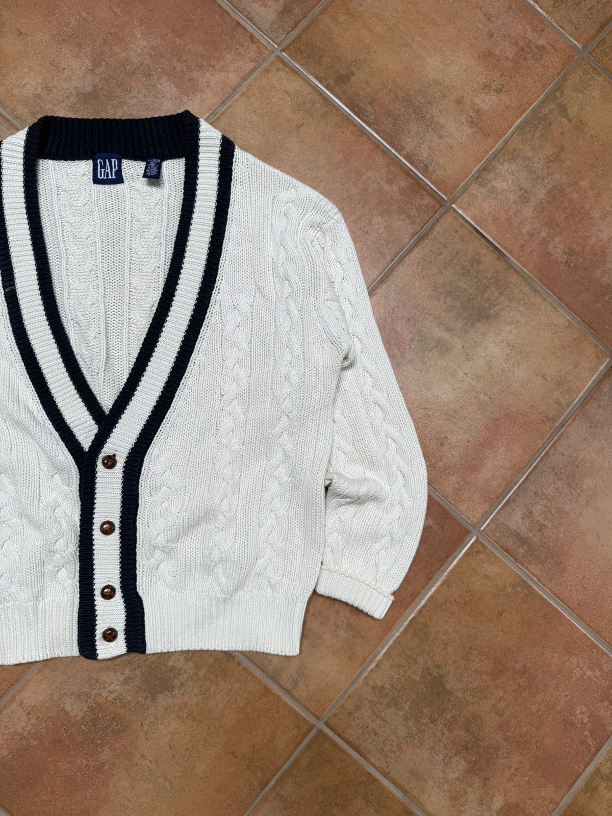 Gap Vintage GAP Cable Knit Cardigan Size US L / EU 52-54 / 3 - 3 Thumbnail