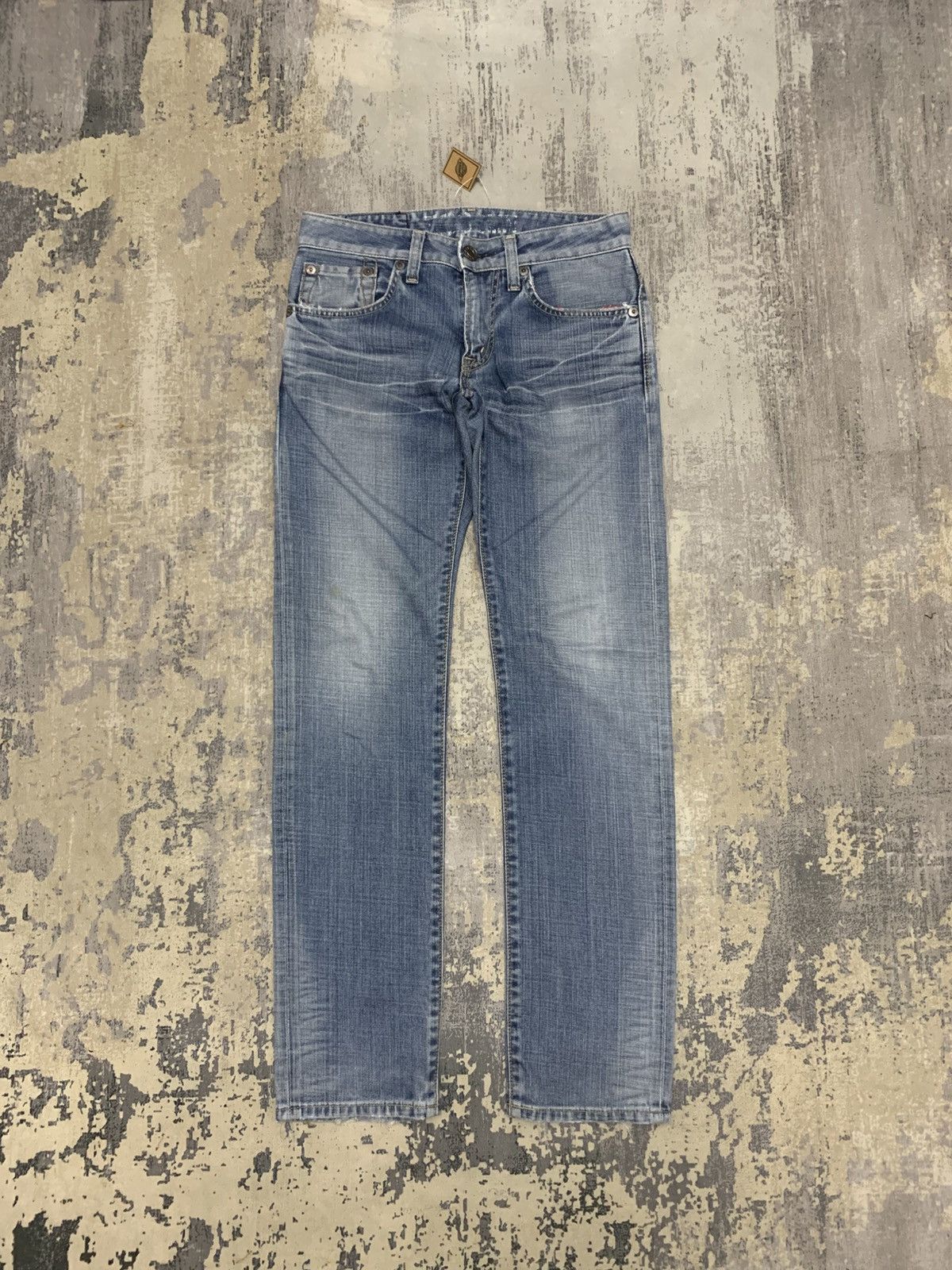 Japanese Brand Edwin blue trip 503 Slim Fit Distressed Jeans Size US 31 - 1 Thumbnail