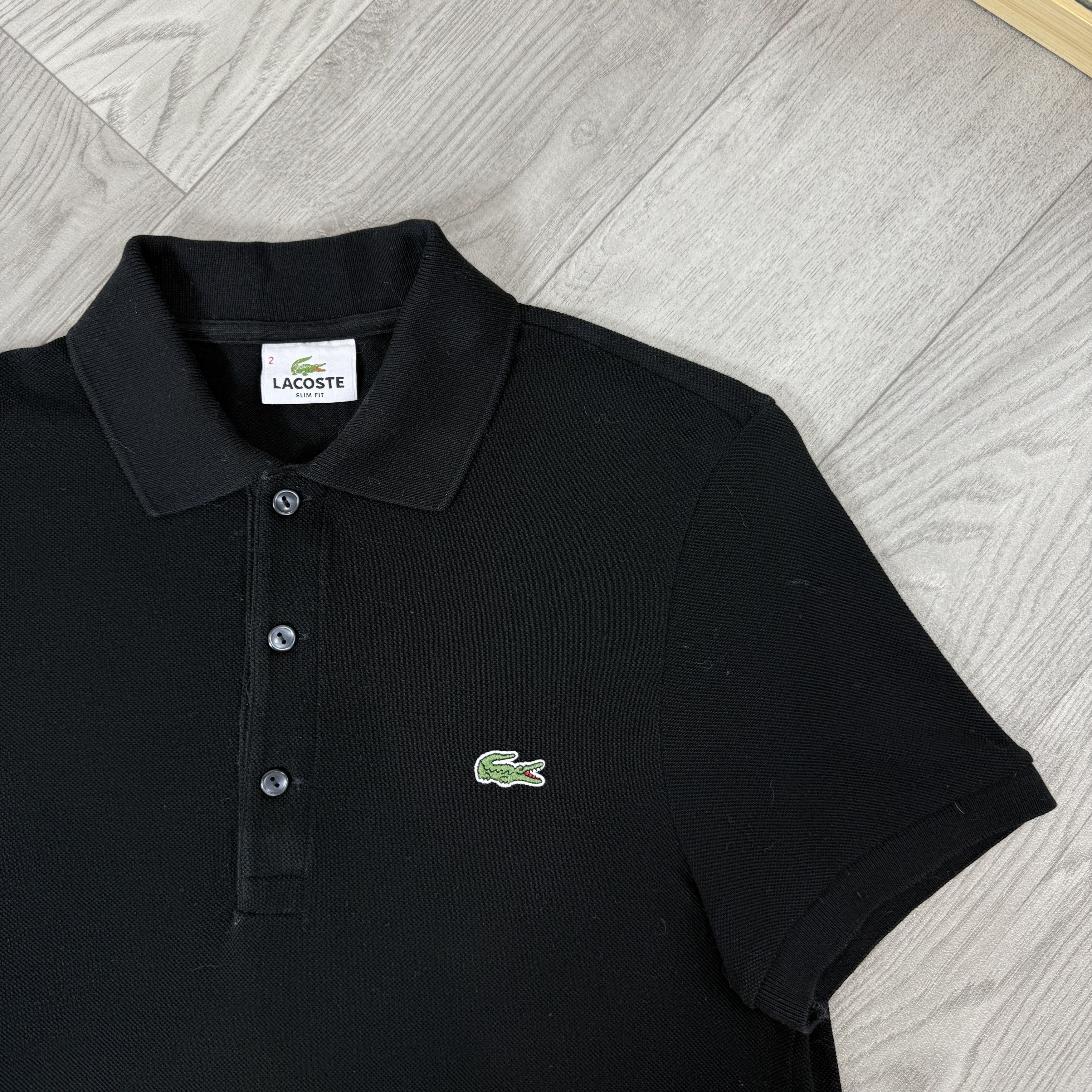 Lacoste Vintage Lacoste Black Polo Tee Shirt Women's Size M / US 6-8 / IT 42-44 - 2 Thumbnail