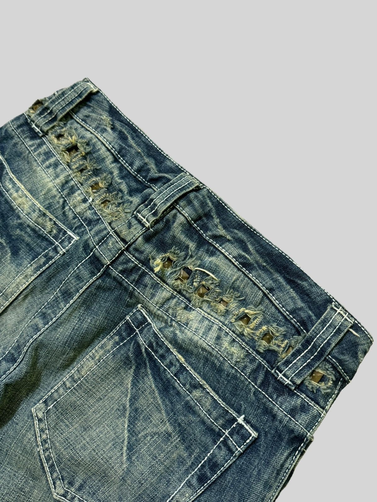 Beauty Beast × If Six Was Nine × Japanese Brand Flare Studded Gothic Distressed Denim pants Size US 29 - 13 Thumbnail