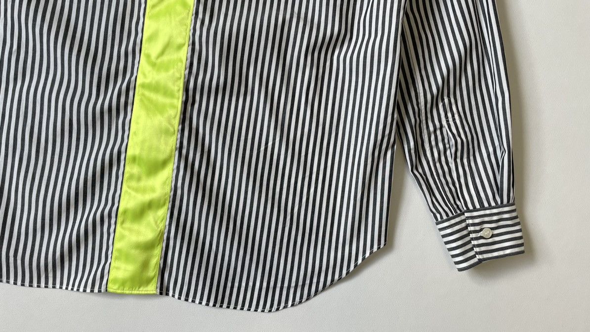 Comme des Garcons White/Black Striped Shirt With Neon Stripe Size US M / EU 48-50 / 2 - 12 Thumbnail