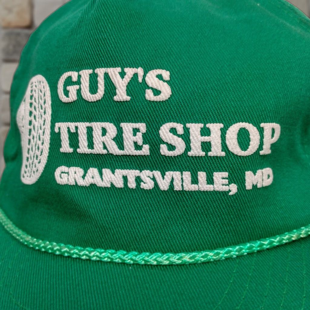 Vintage VINTAGE Mohr's Baseball Cap Men Adjustable Green Grant s ville Maryland Tire Shop Auto Tires Theme Cotton Polyester Canvas Size ONE SIZE - 1 Thumbnail