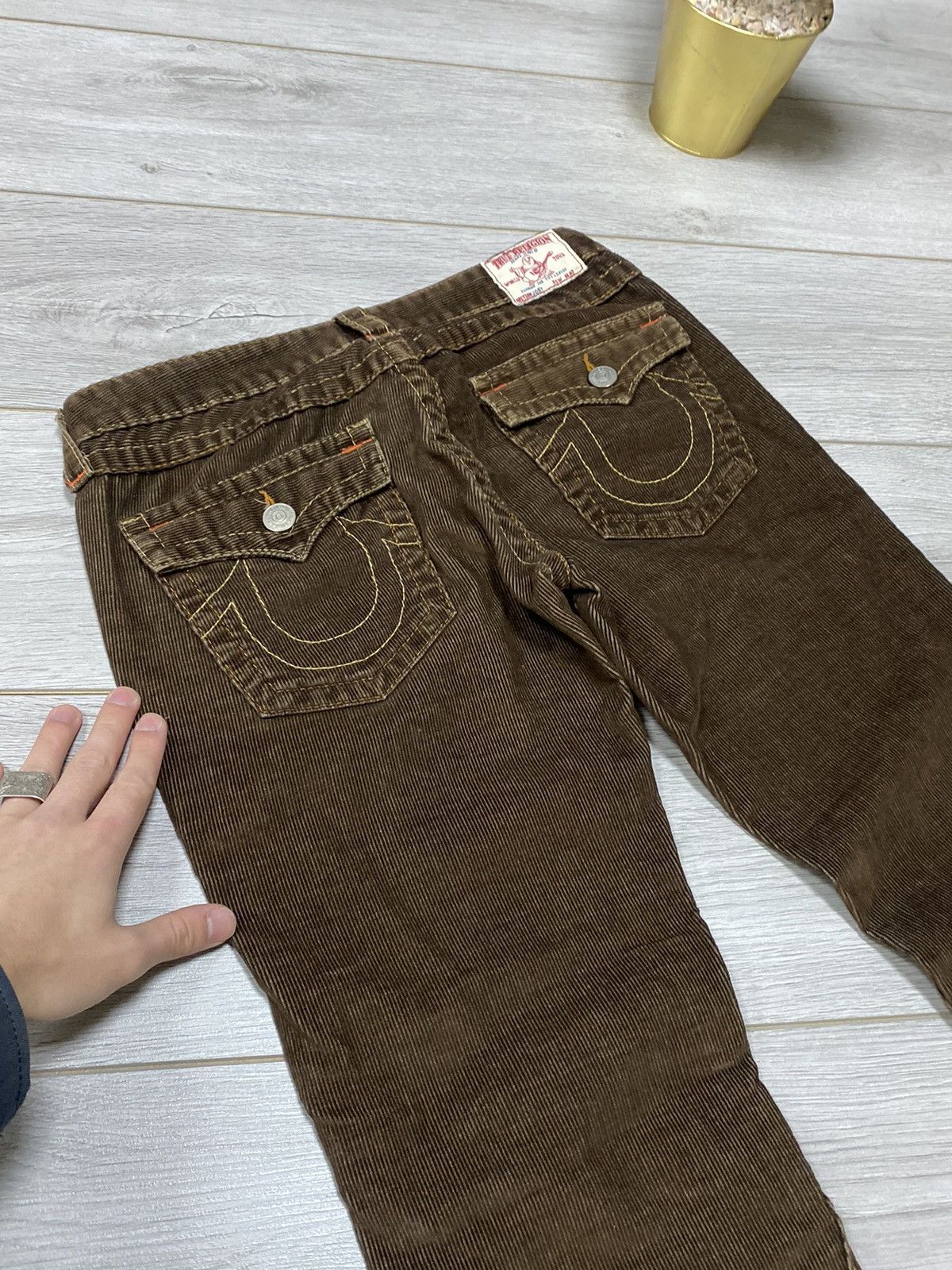 True Religion True Religion RARE corduroy vintage USA stitched flare jeans Size 30" / US 8 / IT 44 - 2 Thumbnail