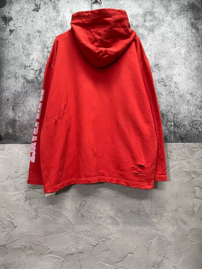 Balenciaga Balenciaga Distressed Scissor Hooded Sweatshirt Size US L / EU 52-54 / 3 - 2 Thumbnail