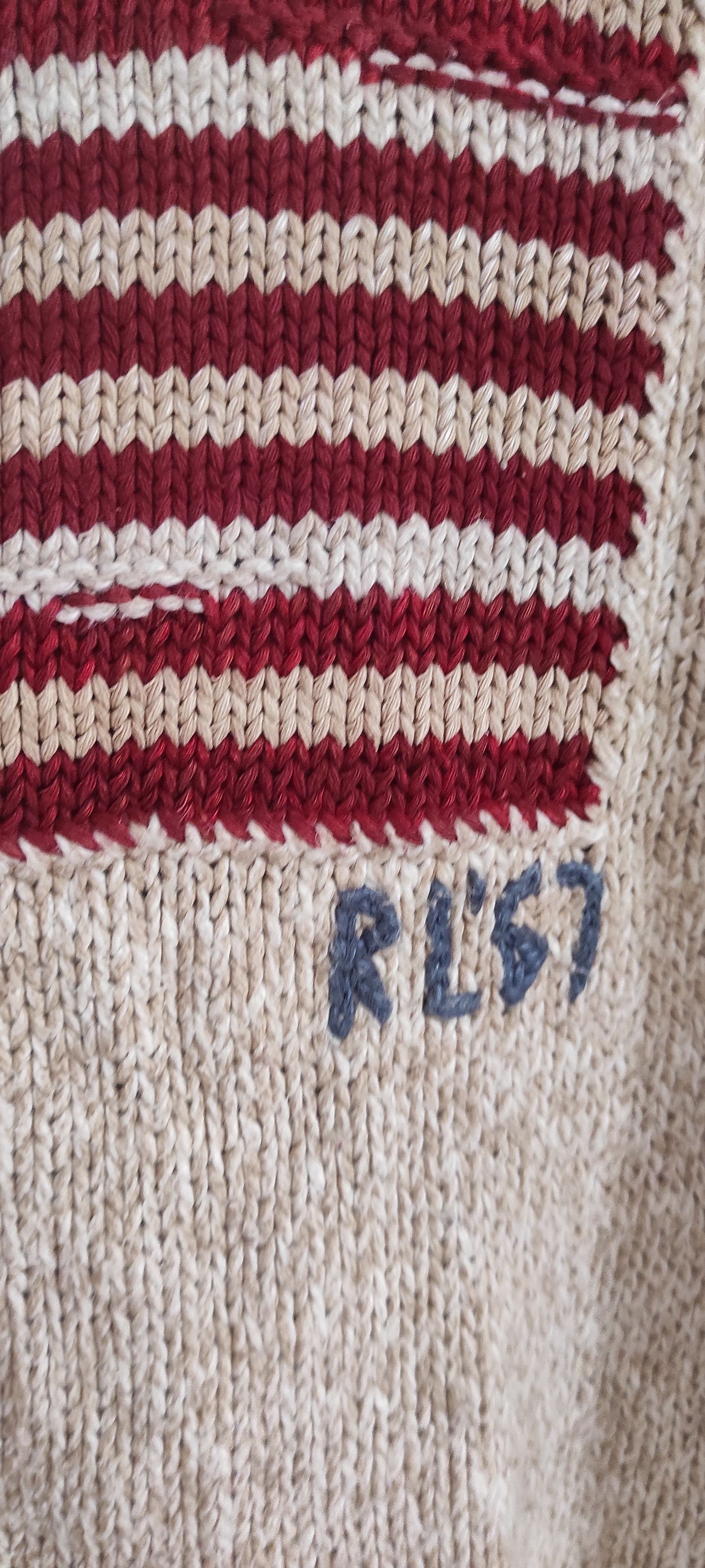 Polo Ralph Lauren × Vintage Vintage Polo Ralph Lauren American Flag RL 67 Knit Sweater Size US L / EU 52-54 / 3 - 5 Thumbnail