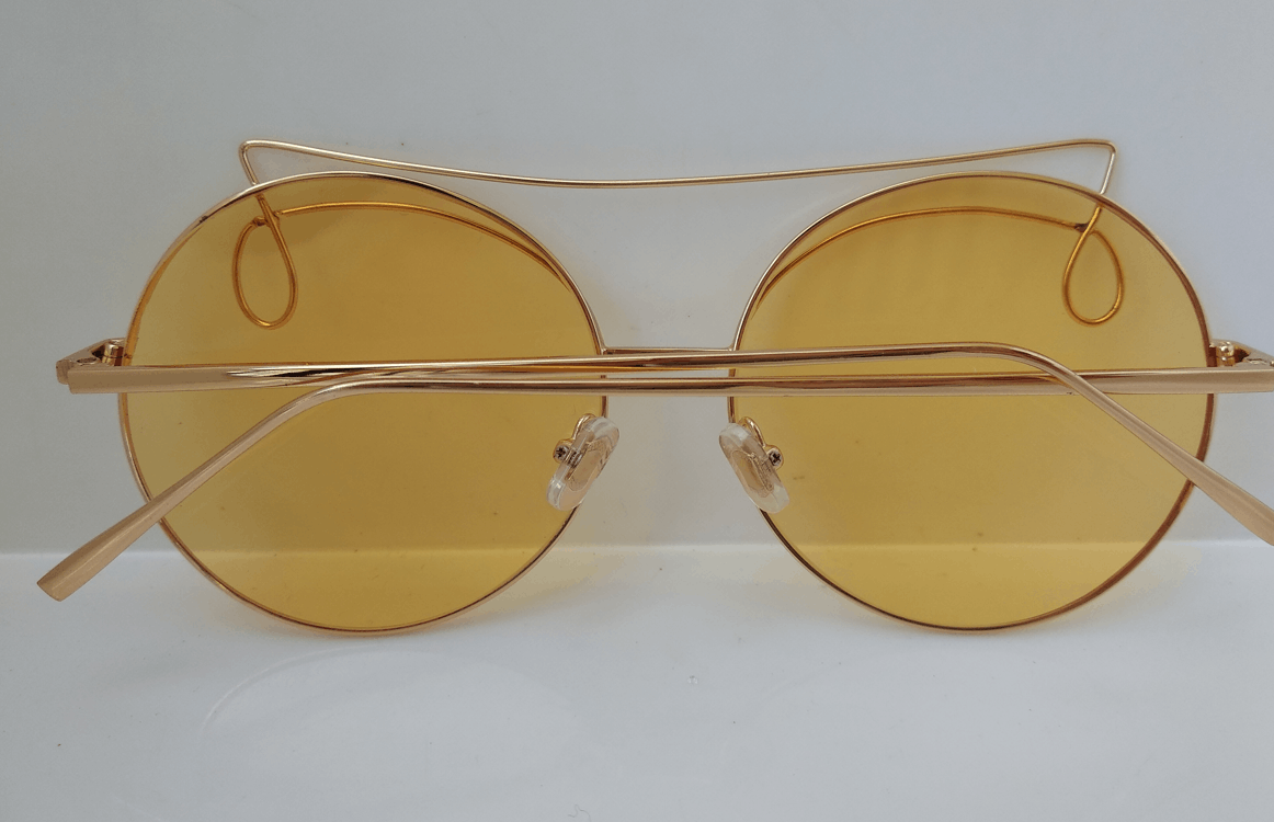 Other Mod Diva Gold Round Sunglasses Frame PIN UP GIRL Size ONE SIZE - 7 Thumbnail