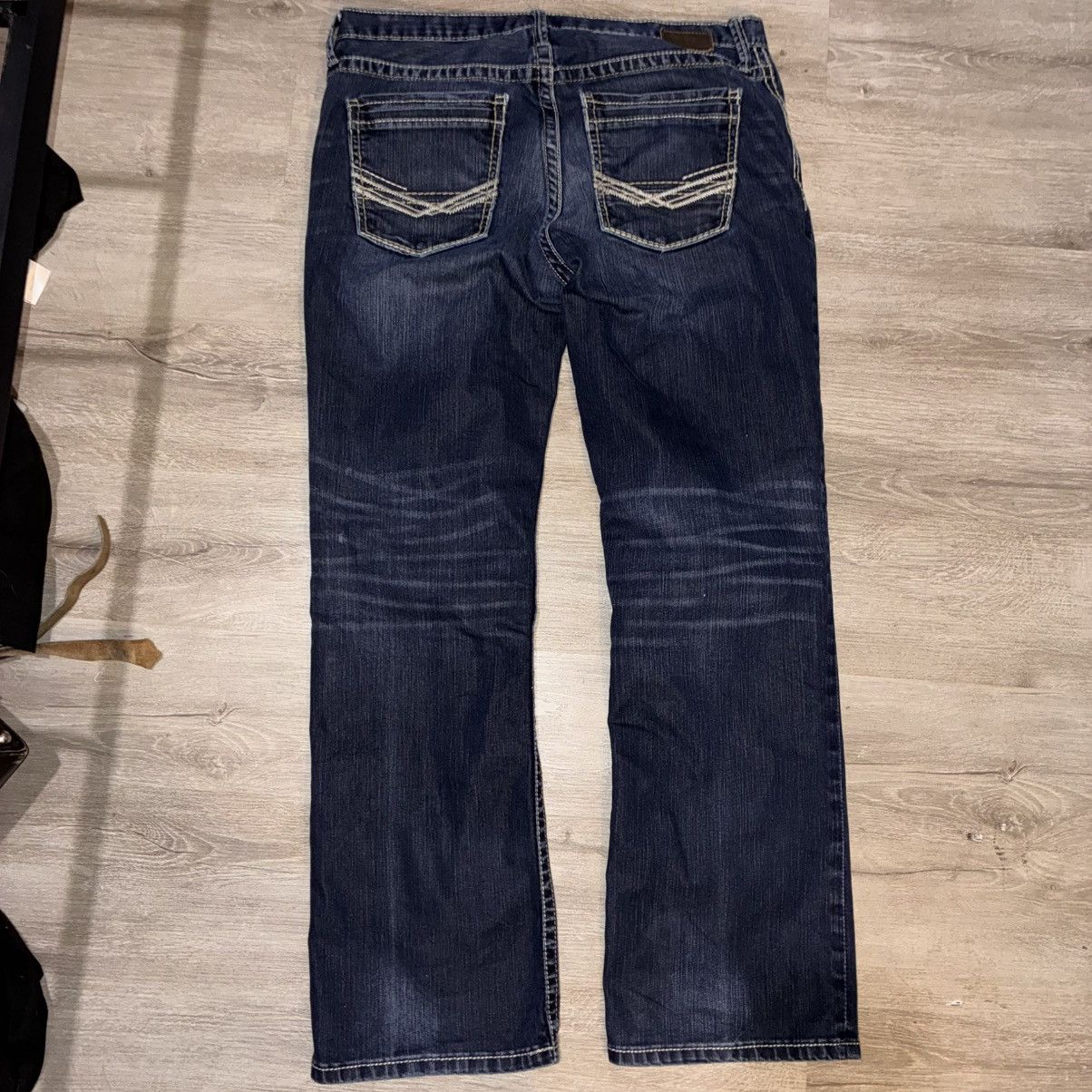 BKE BKE Derek Jeans Mens 34R Dark Wash Faded buckle bootcut Y2K Size US 34 / EU 50 - 5 Thumbnail