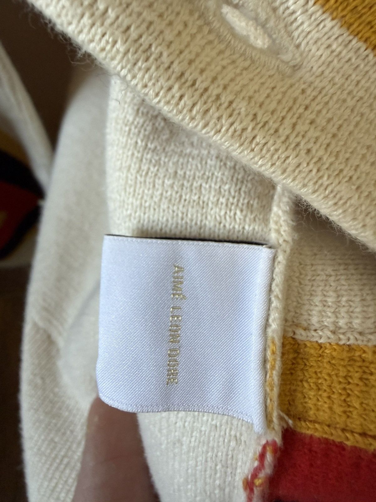 Aime Leon Dore Polo Cardigan (Cream) Size US S / EU 44-46 / 1 - 4 Thumbnail