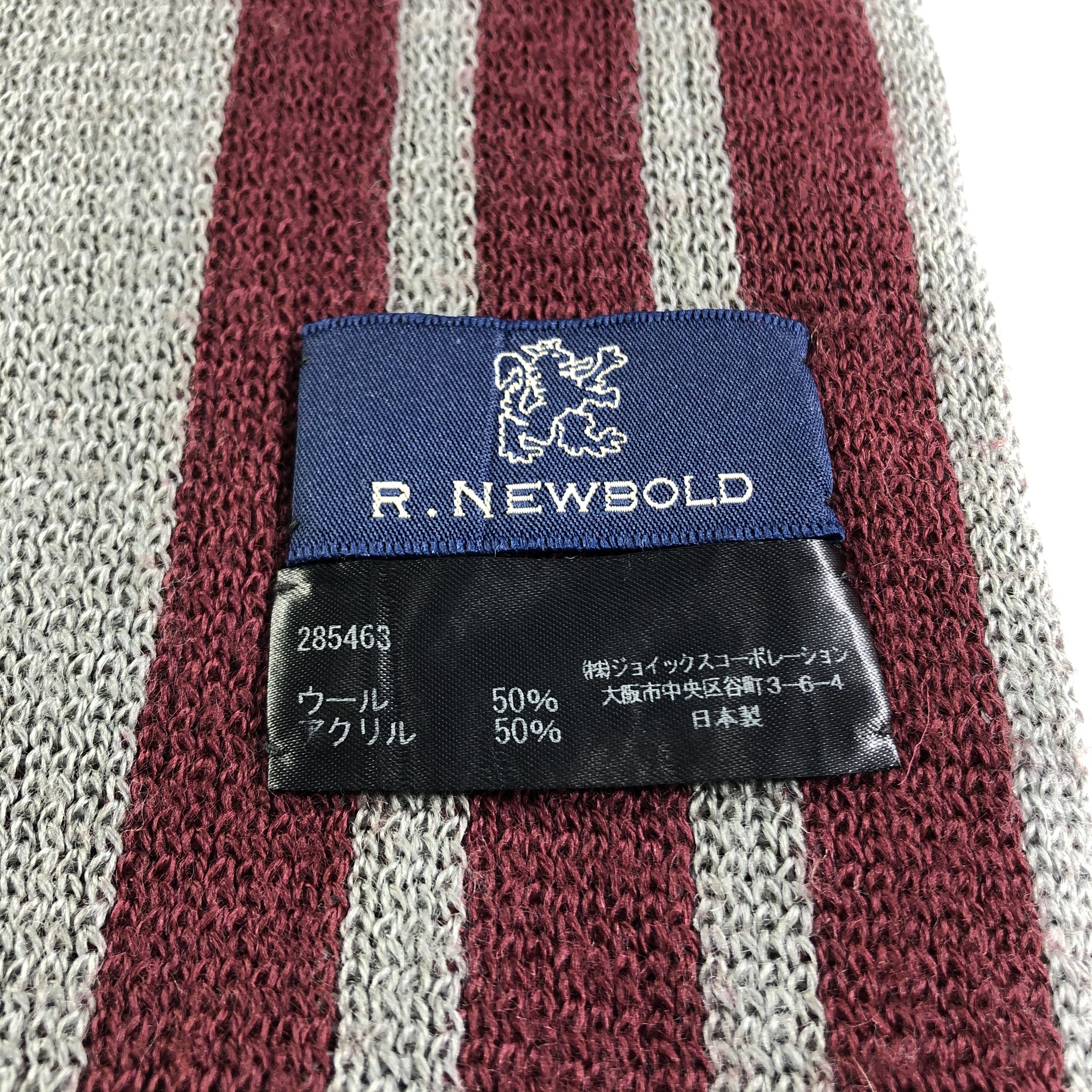 R.Newbold R.Newbold Stripe Wool Scarf Muffler Neckwear V2441 Size ONE SIZE - 5 Thumbnail