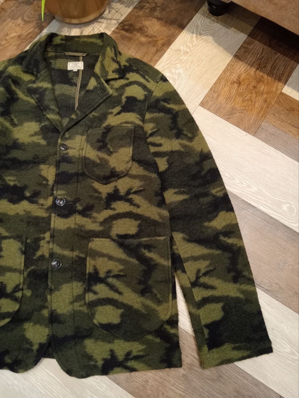 Japanese Brand GREEN LABEL RELAXING JAPAN HAIR CAMOUFLAGE JACKET - SIZE L Size US L / EU 52-54 / 3 - 4 Thumbnail