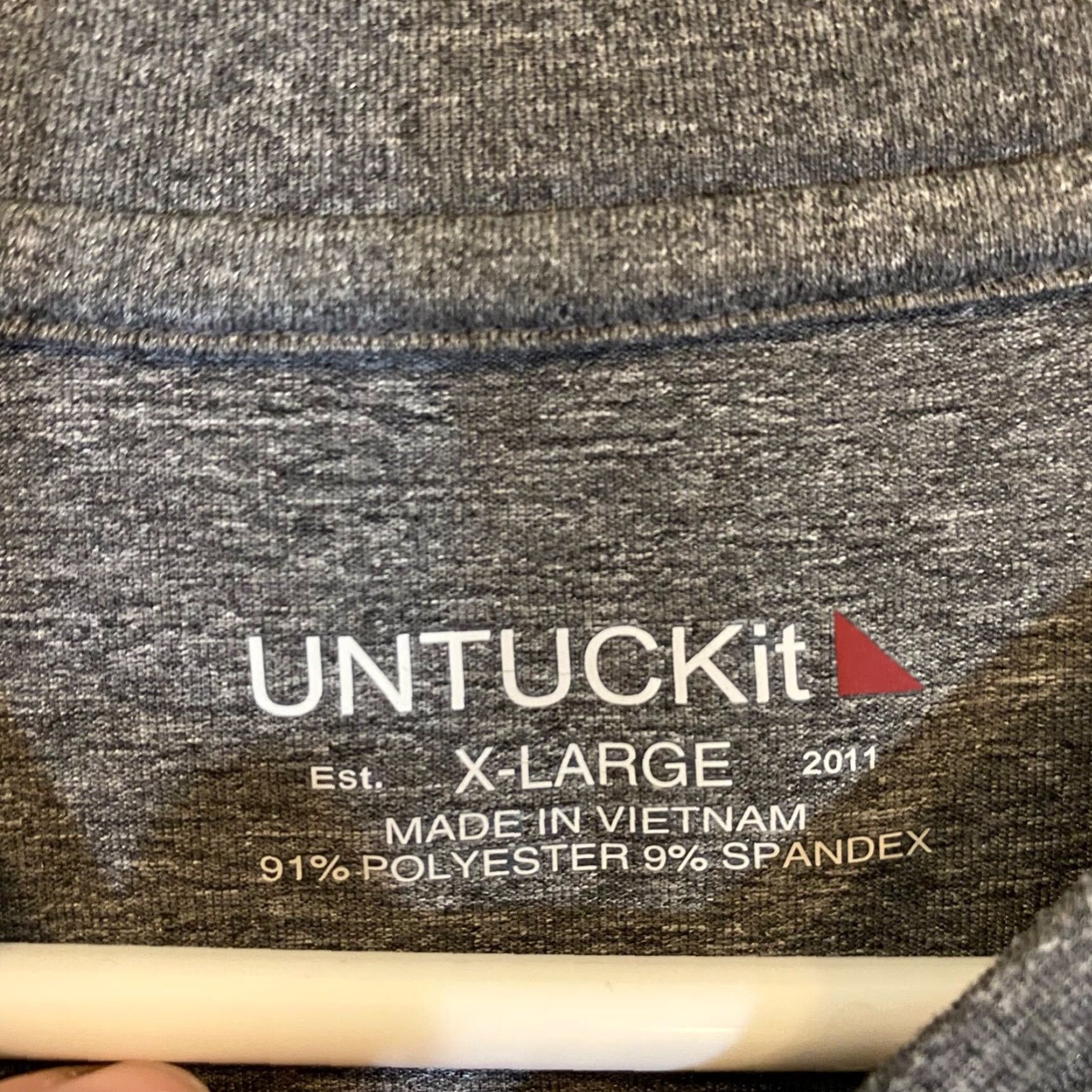 UNTUCKit UNTUCKit Shirt Mens XL Heather Gray Performance Stretch Long Sleeve Casual Top Size US XL / EU 56 / 4 - 2 Thumbnail