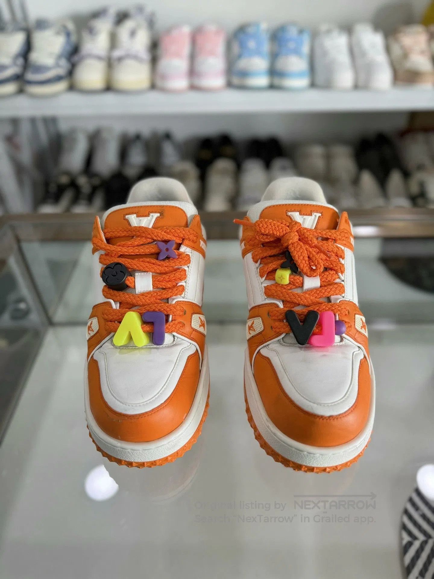 Louis Vuitton Louis Vuitton Trainer White Orange Men's. Size US 10 / EU 43 - 2 Thumbnail