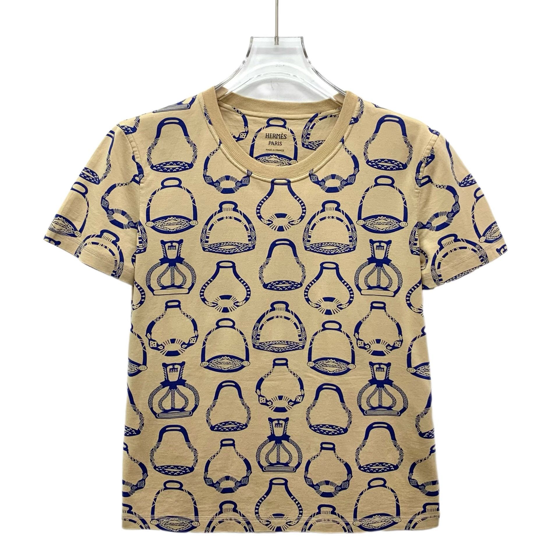 Hermes Hermes Printed Graphic Yellow T-Shirt M Women Size M / US 6-8 / IT 42-44 - 1 Thumbnail