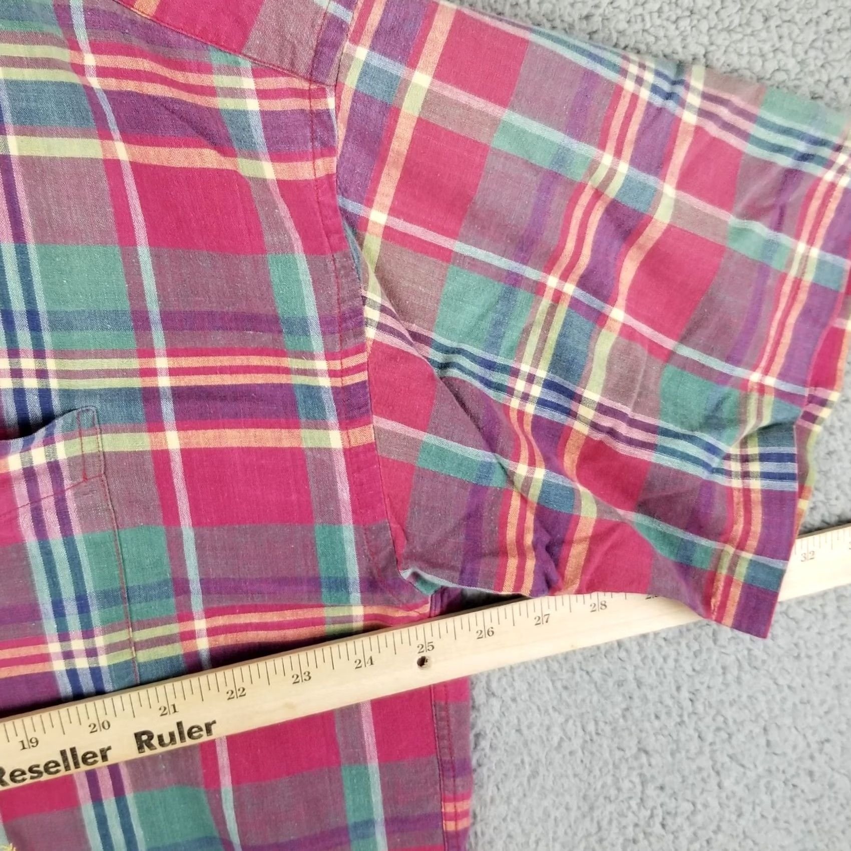 Tommy Hilfiger VINTAGE Tommy Hilfiger Shirt Men L Pink Plaid Short Sleeve Button-Up Collared Barbie Casual Size US L / EU 52-54 / 3 - 5 Thumbnail