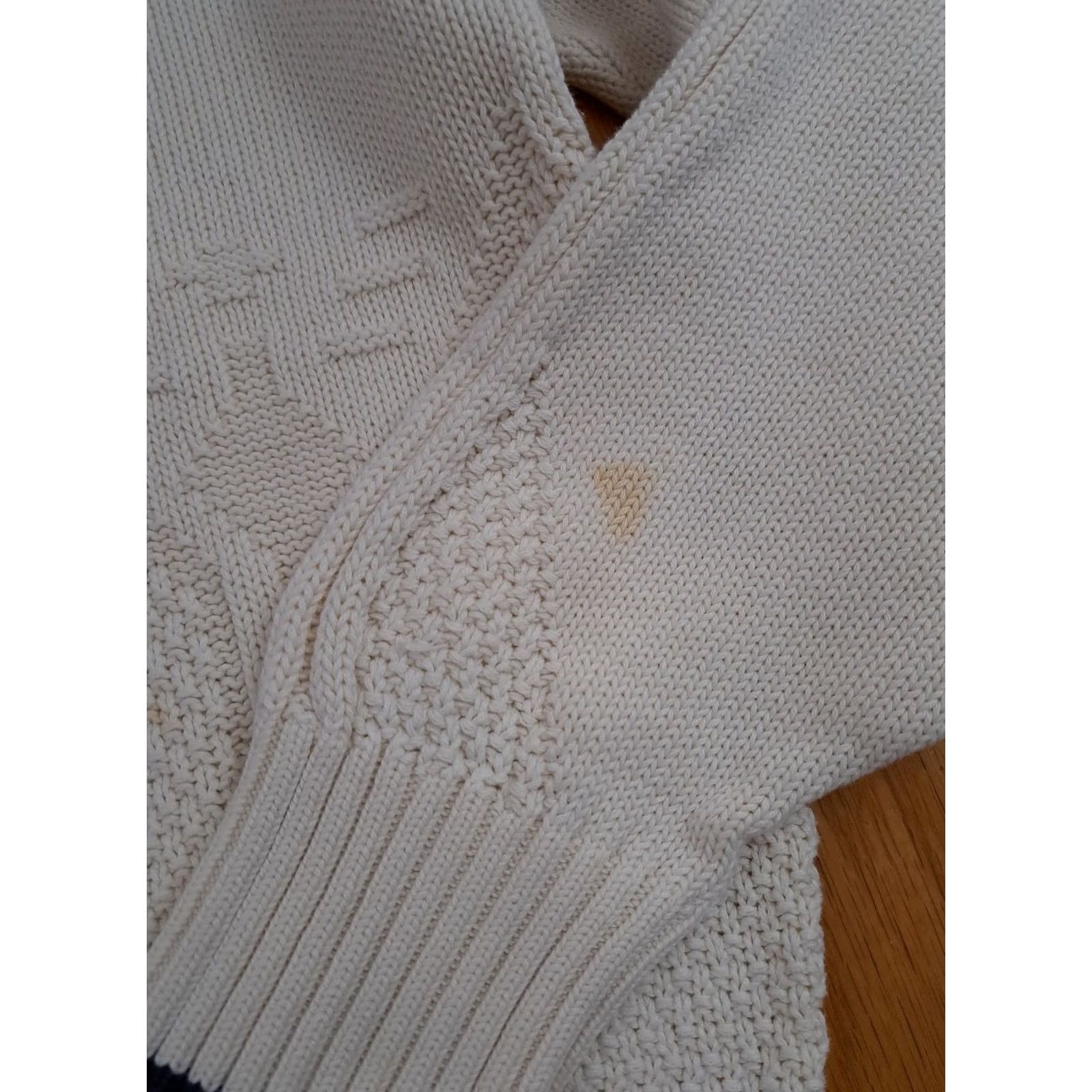 Vintage VINTAGE University of Michigan Cable Knit Embroidered Sweater XL White Size US XL / EU 56 / 4 - 4 Thumbnail