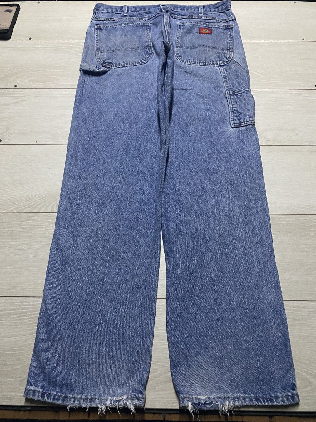 Dickies Vintage Dickies Carpenter Light Wash Baggy Jeans Size US 35 - 1 Thumbnail