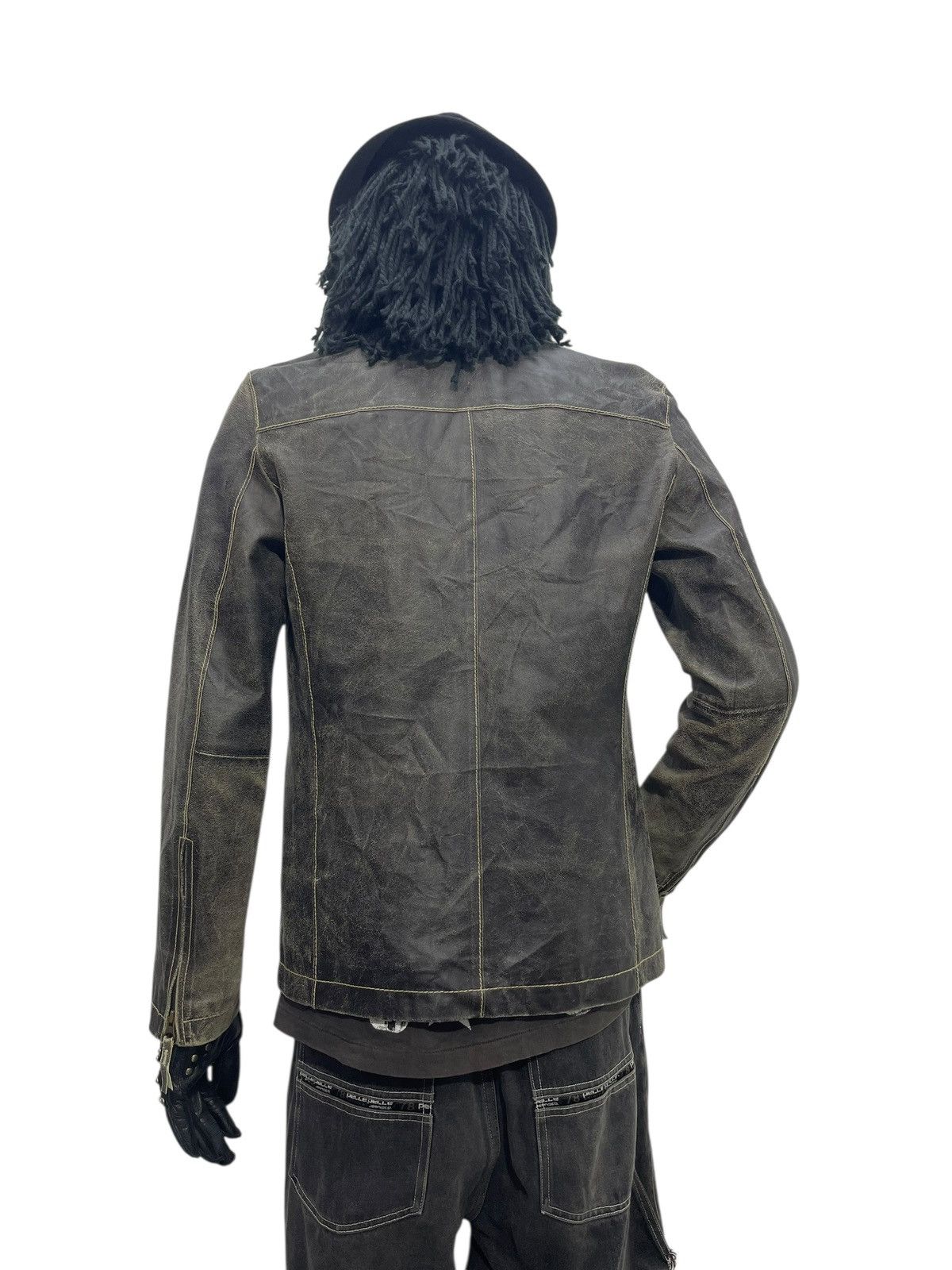 Japanese Brand Blistered Leather Jacket Admix Japan Cowhide Slim 7🟩0 Size US M / EU 48-50 / 2 - 5 Thumbnail