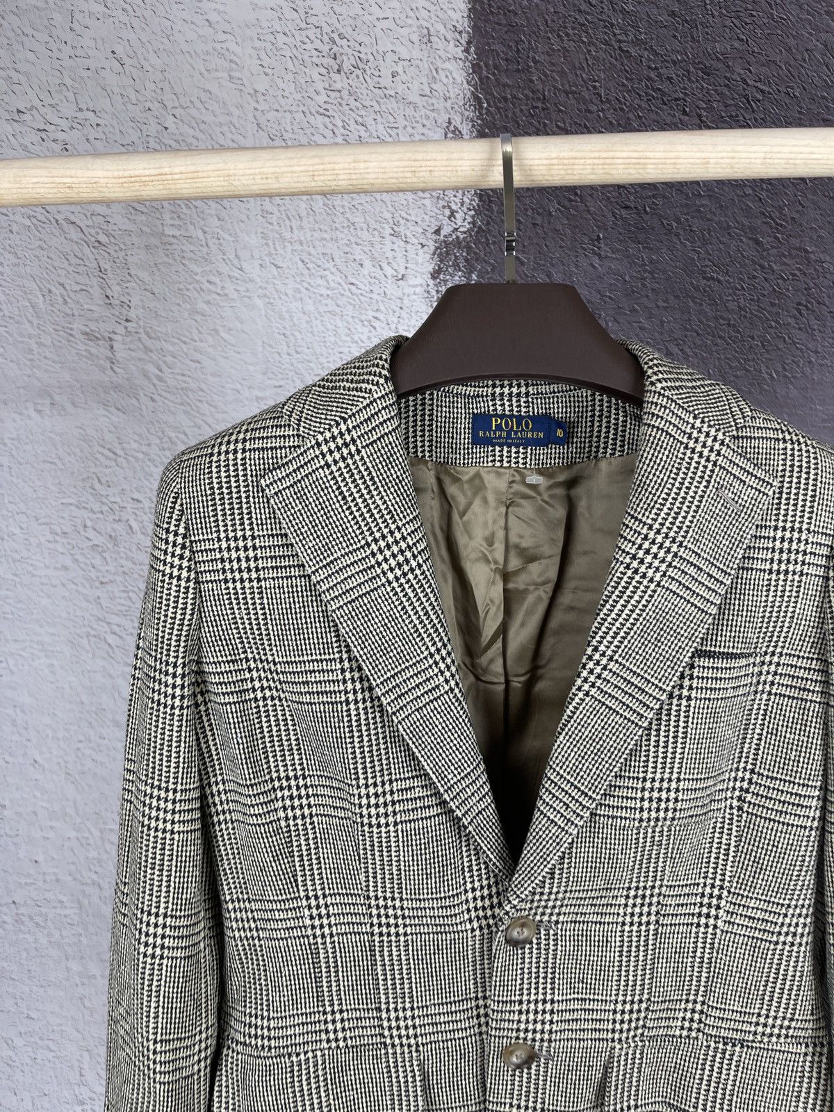 Polo Ralph Lauren Polo Ralph Lauren 100% Silk grey checkered blazer coat Size M / US 6-8 / IT 42-44 - 3 Thumbnail