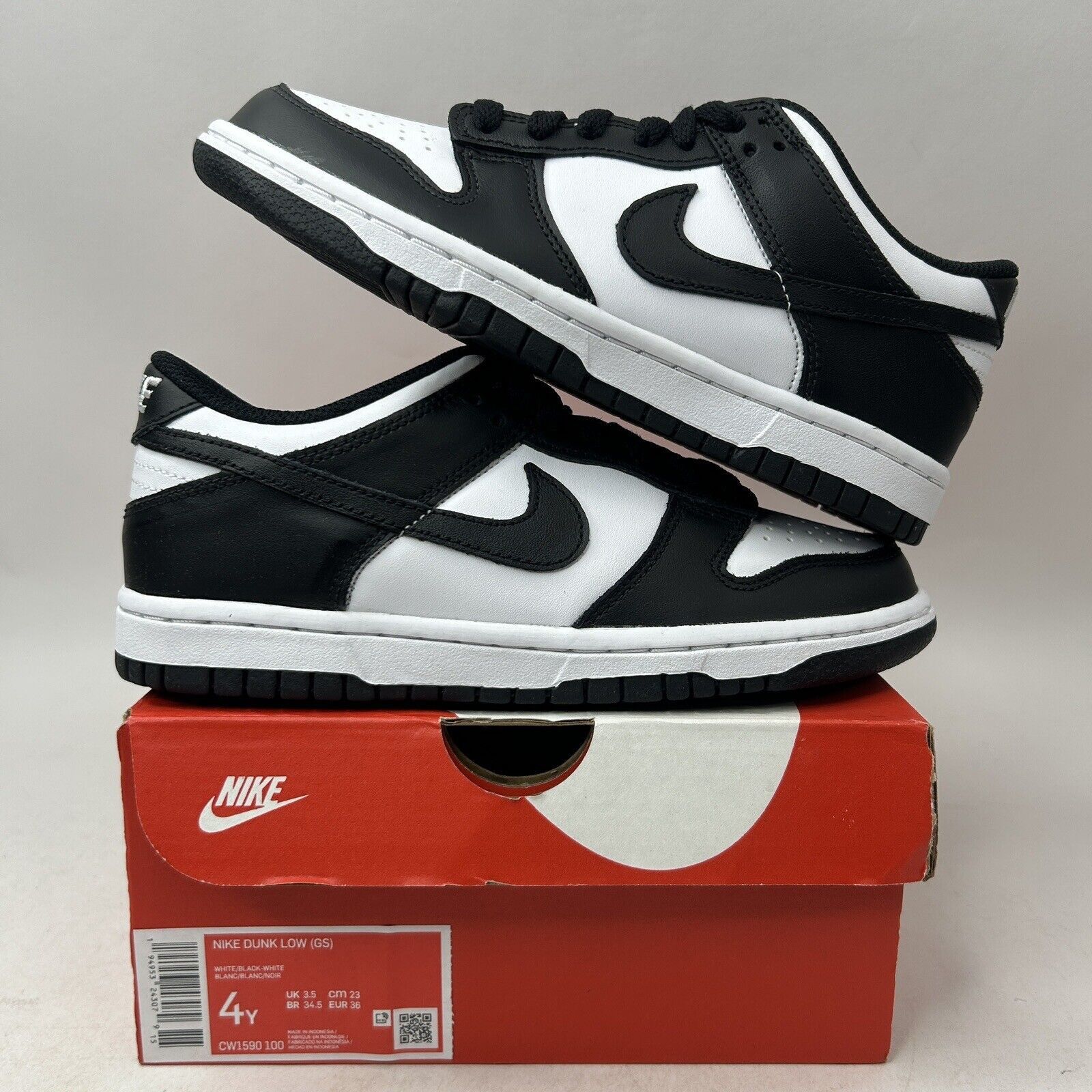 Nike Nike Dunk Low GS “Panda/Black White” 2024 Size US 5.5 / IT 35.5 - 1 Thumbnail