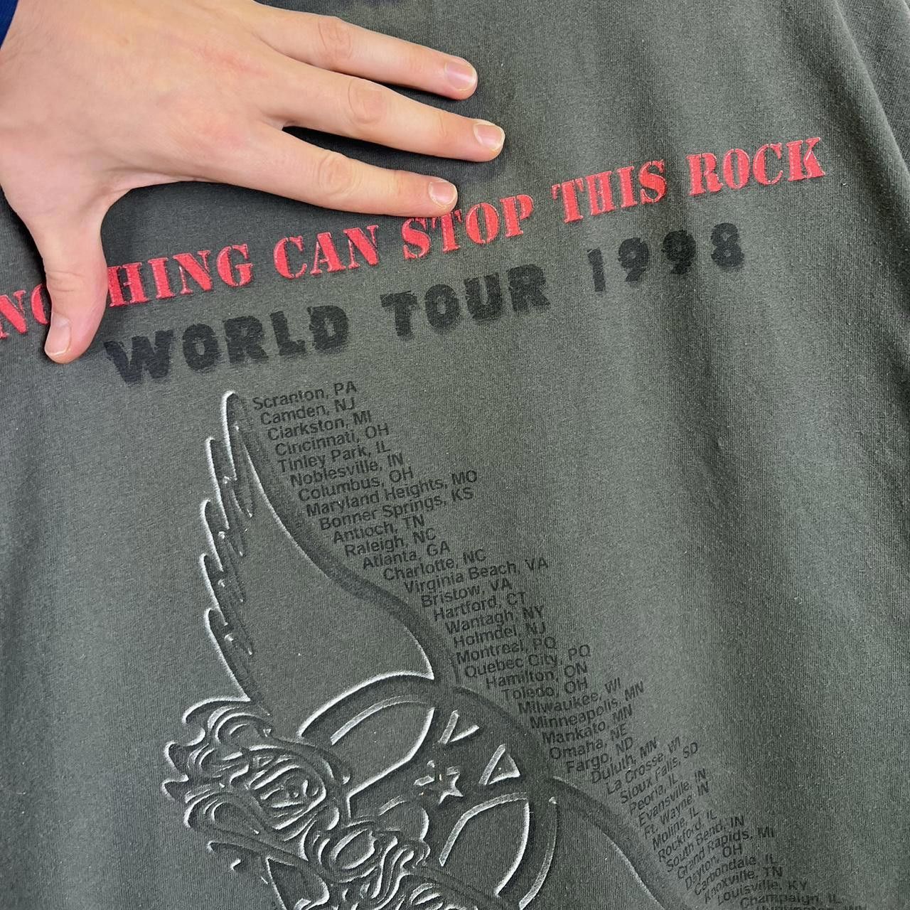 Designer 1998 Vintage Giant Aerosmith Aero-Force One Vintage T-Shirt Size US L / EU 52-54 / 3 - 7 Thumbnail
