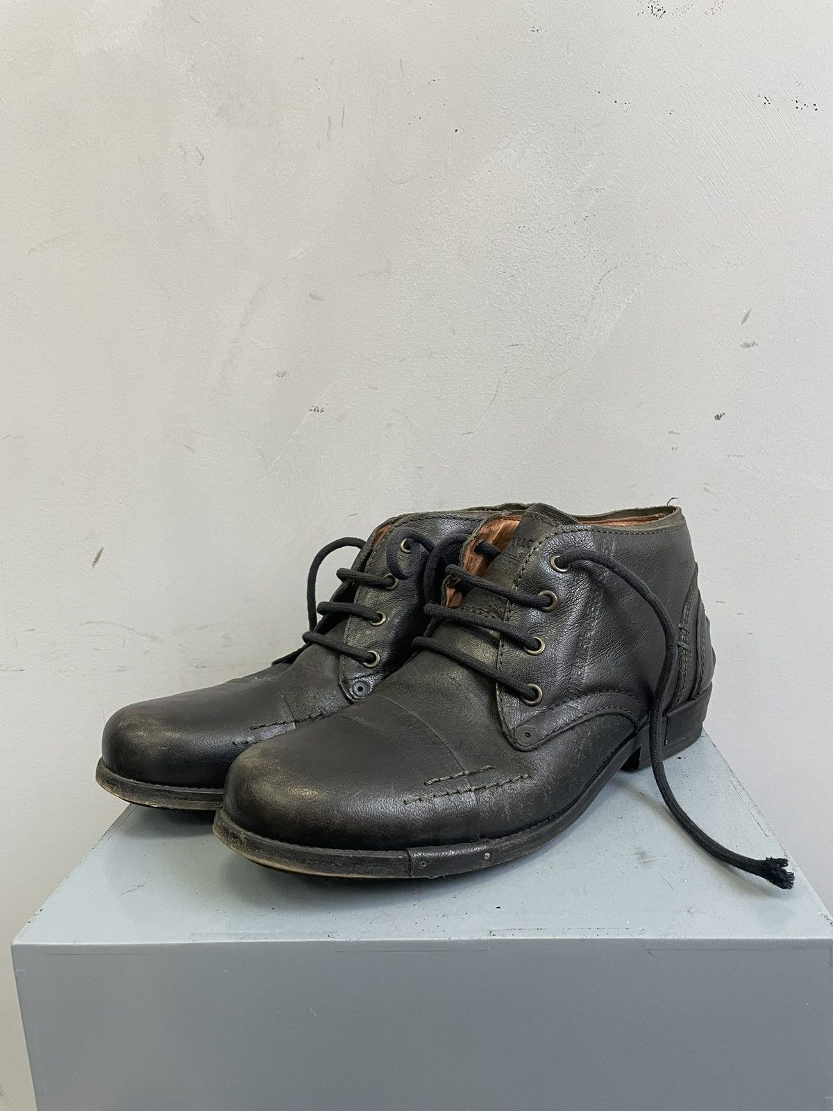 Dirk Bikkembergs Yelluncab black leather boots minimal classic guidi style Size US 9 / EU 42 - 9 Thumbnail