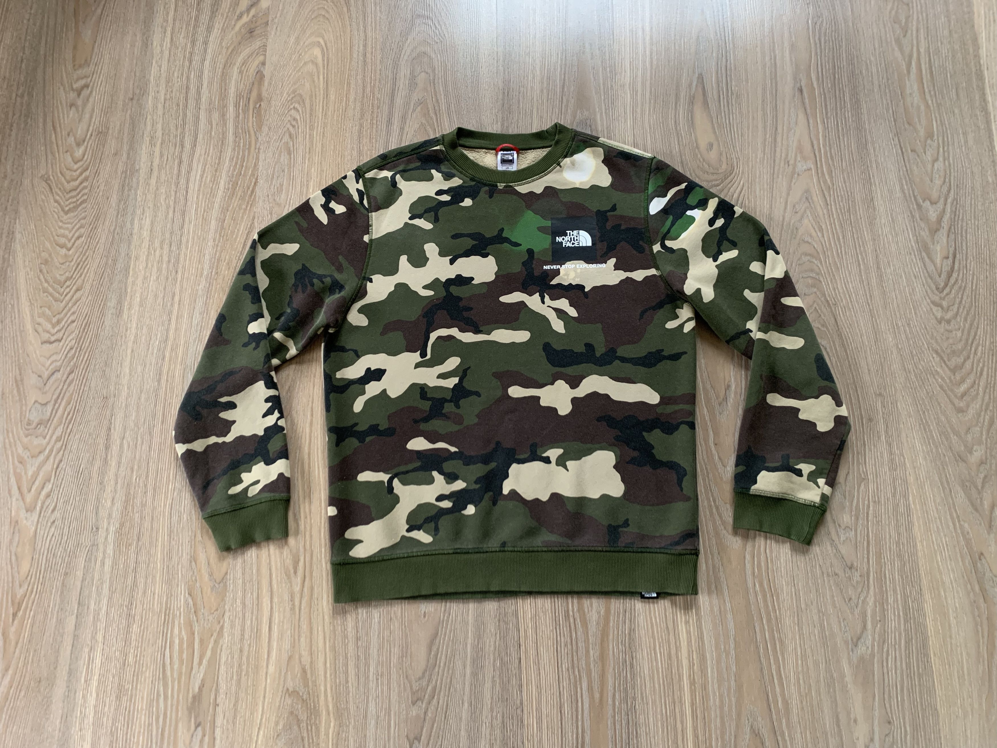 The North Face Mens The North Face Camo Sweatshirt Size US M / EU 48-50 / 2 - 1 Thumbnail