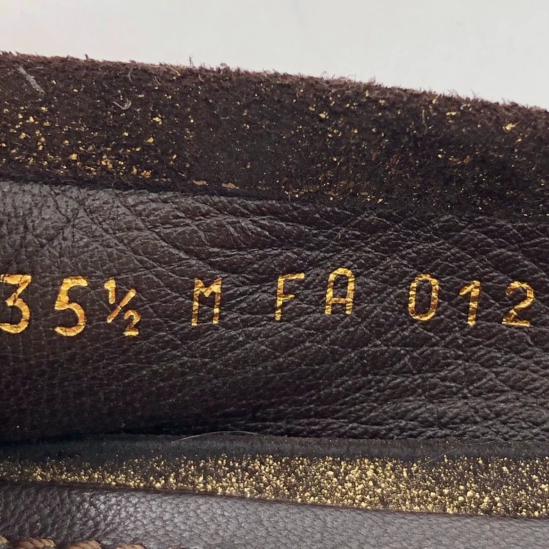 Louis Vuitton Louis Vuitton Dark brown chain round-toed slip-on casual f Size US 5 / IT 35 - 6 Thumbnail