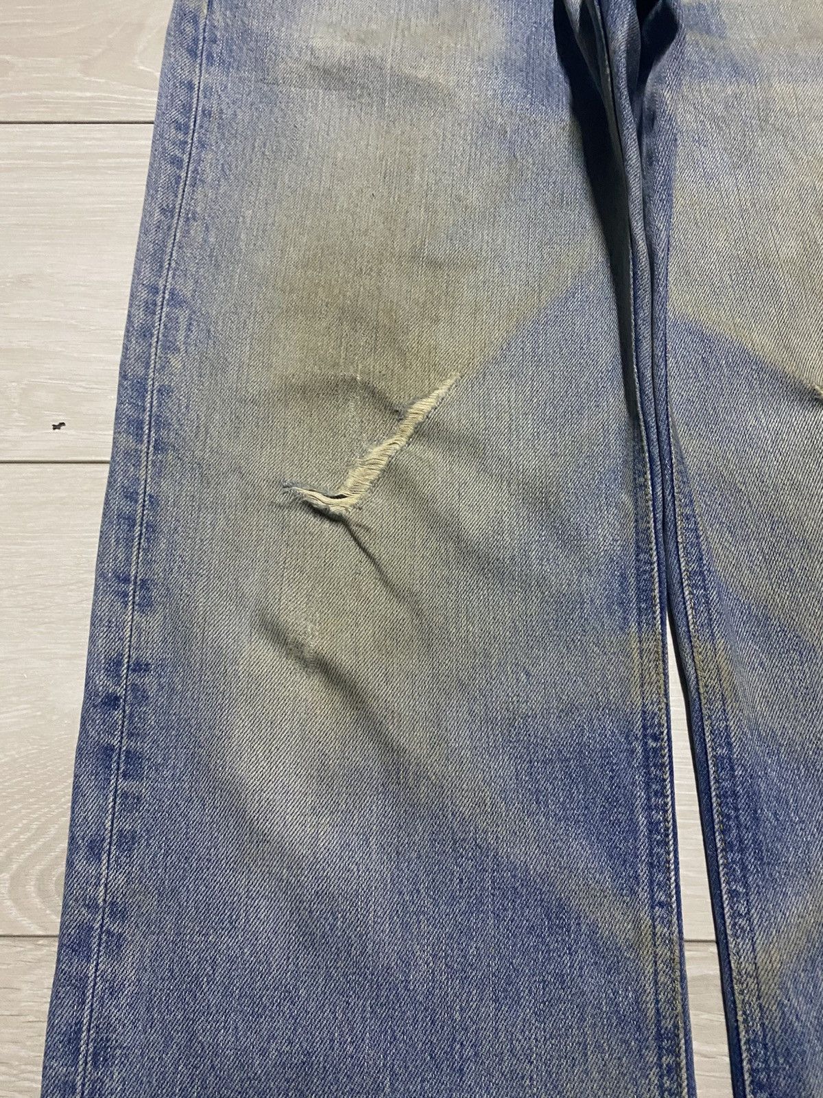 Lee × Number (N)ine Vintage Lee Riders Mud Wash Distressed Loose Jeans Size US 32 / EU 48 - 7 Thumbnail