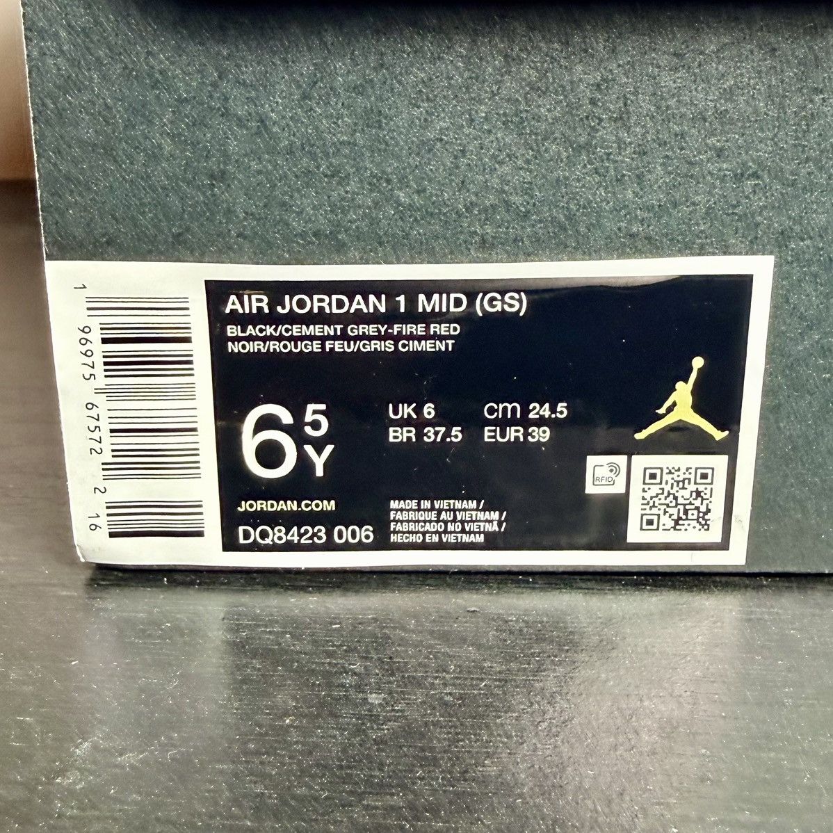 Nike Jordan 1 Mid GS (BIG KIDS) Size US 6.5 / EU 39-40 - 11 Thumbnail