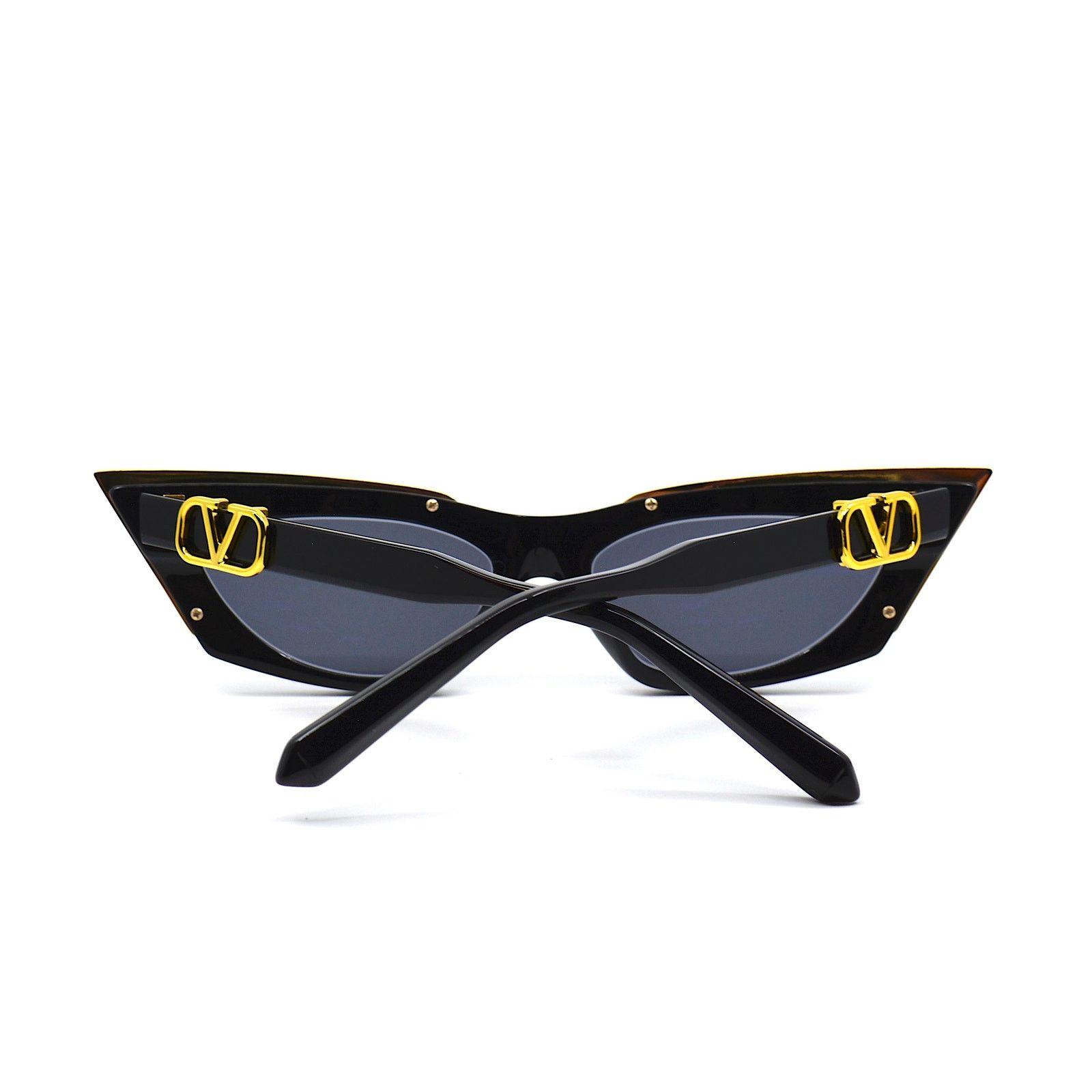 Valentino NEW Valentino V Goldcut I VLS113 Black Gold Sunglasses Size ONE SIZE - 8 Thumbnail