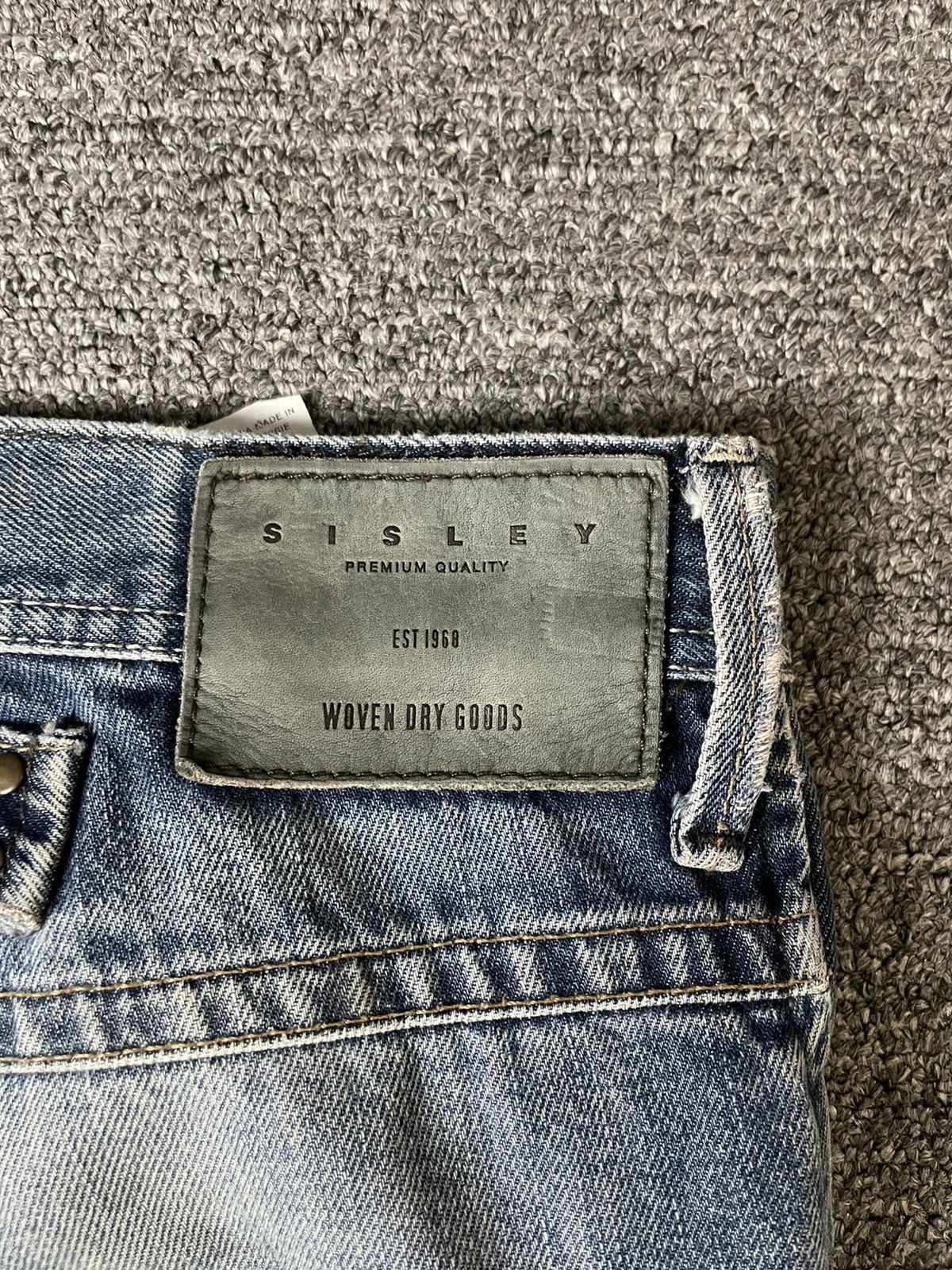 Sisley × Vintage SISLEY Brand Slim Fit Distressed Denim Ripped Jeans (117) Size US 34 / EU 50 - 16 Thumbnail